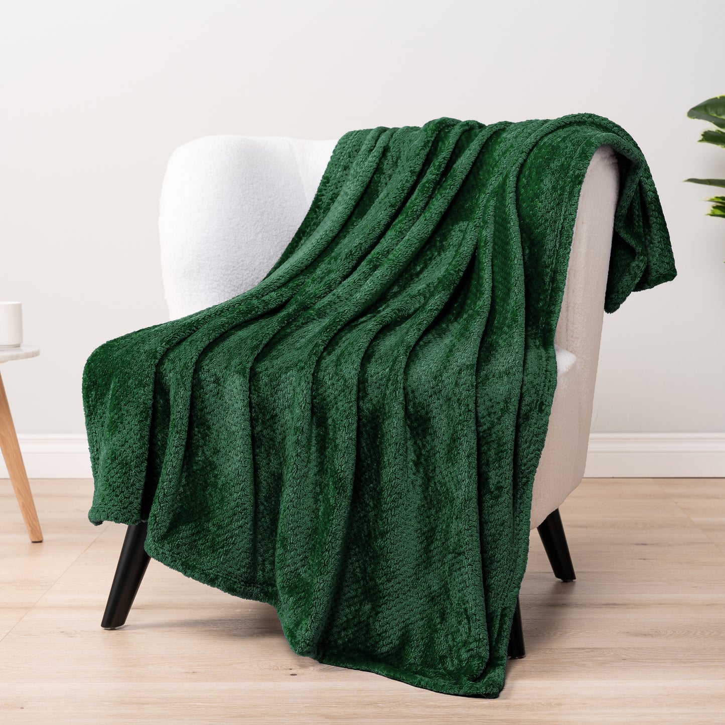 Waffle Textured Fleece Blanket