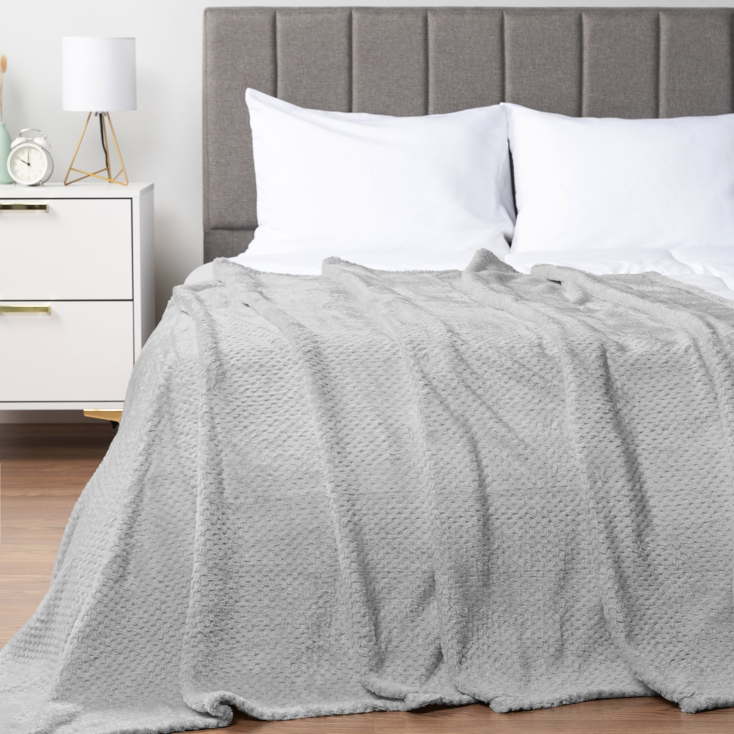 Waffle Textured Fleece Blanket