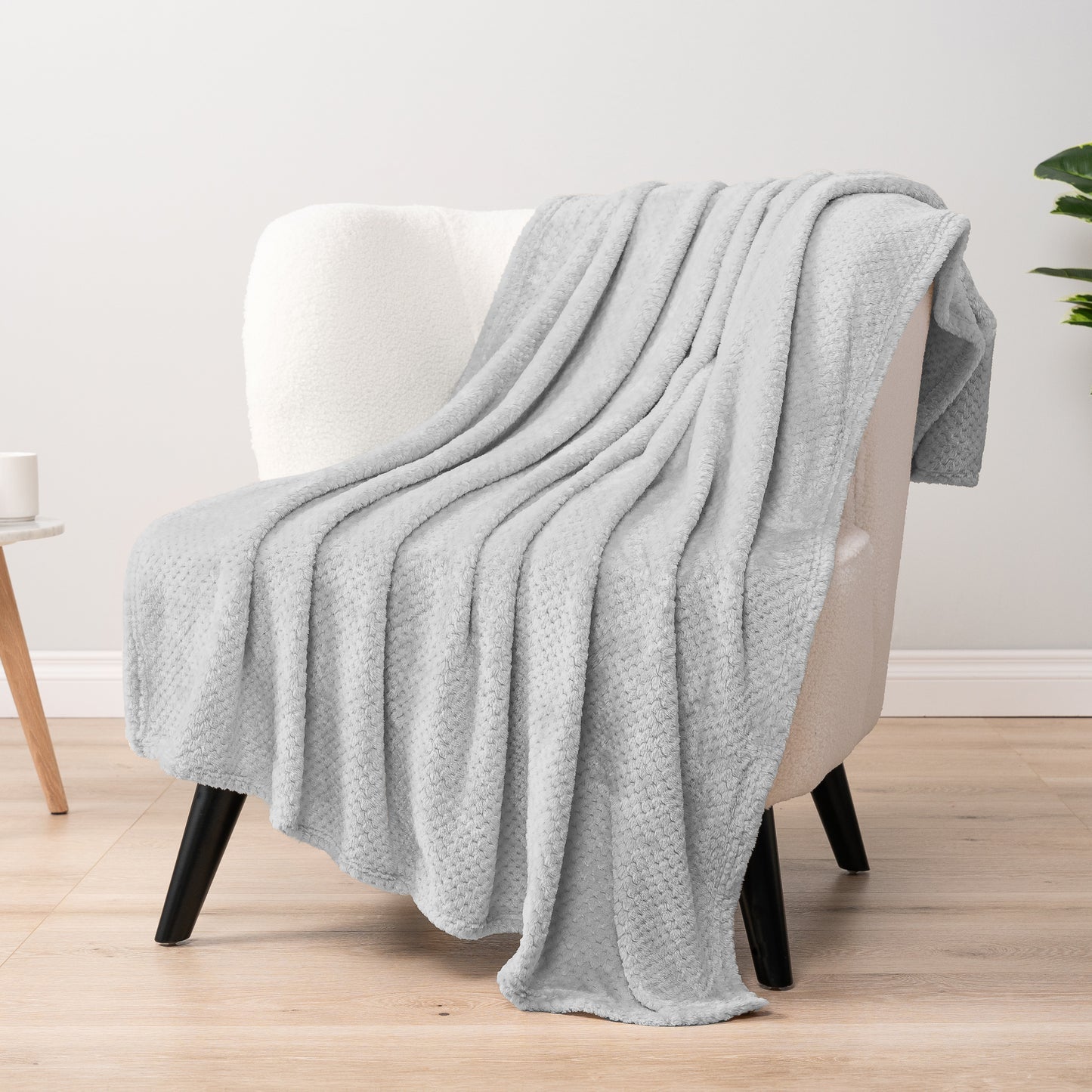 Waffle Textured Fleece Blanket