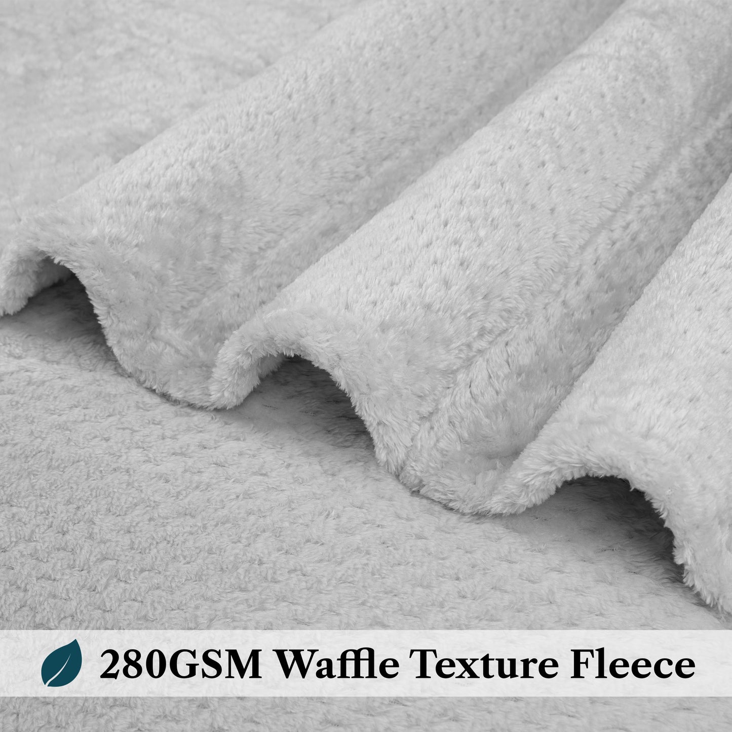 Waffle Textured Fleece Blanket
