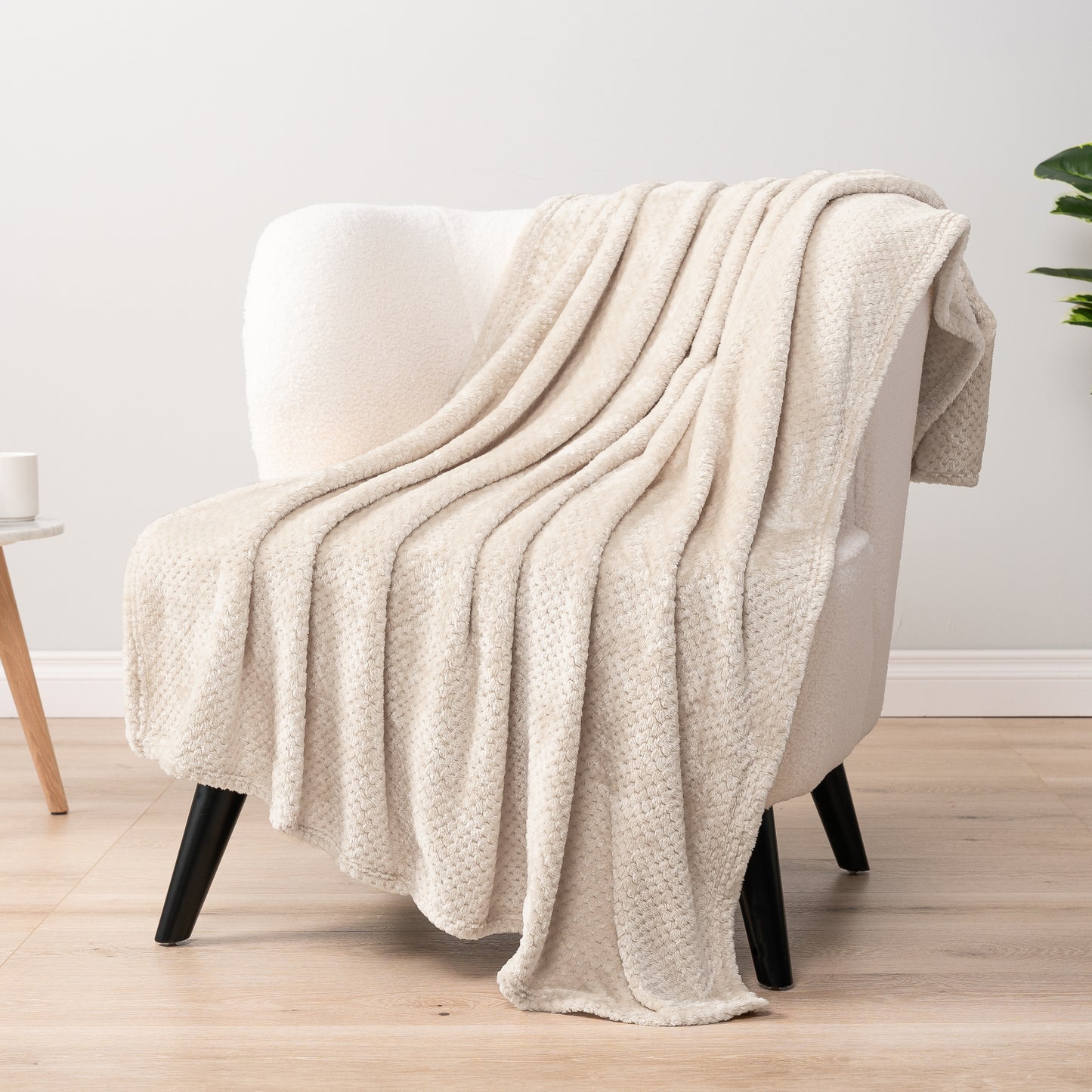 Waffle Textured Fleece Blanket