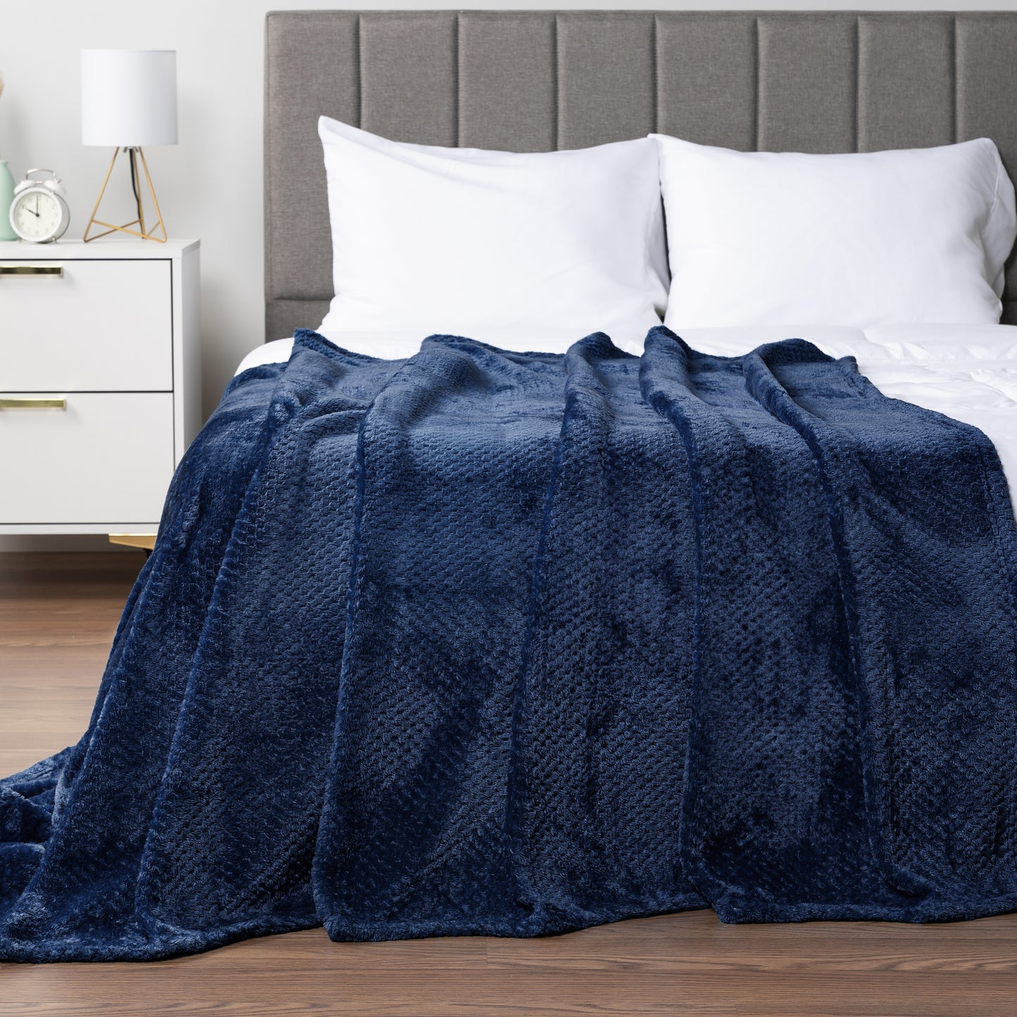 Waffle Textured Fleece Blanket