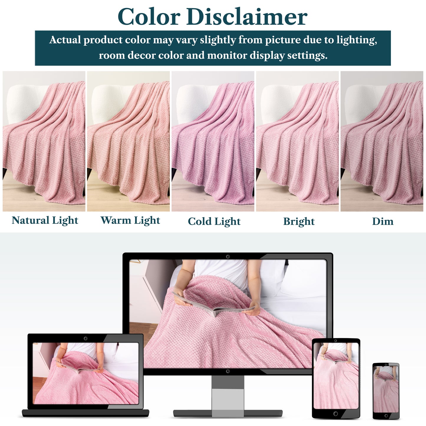 Waffle Textured Fleece Blanket