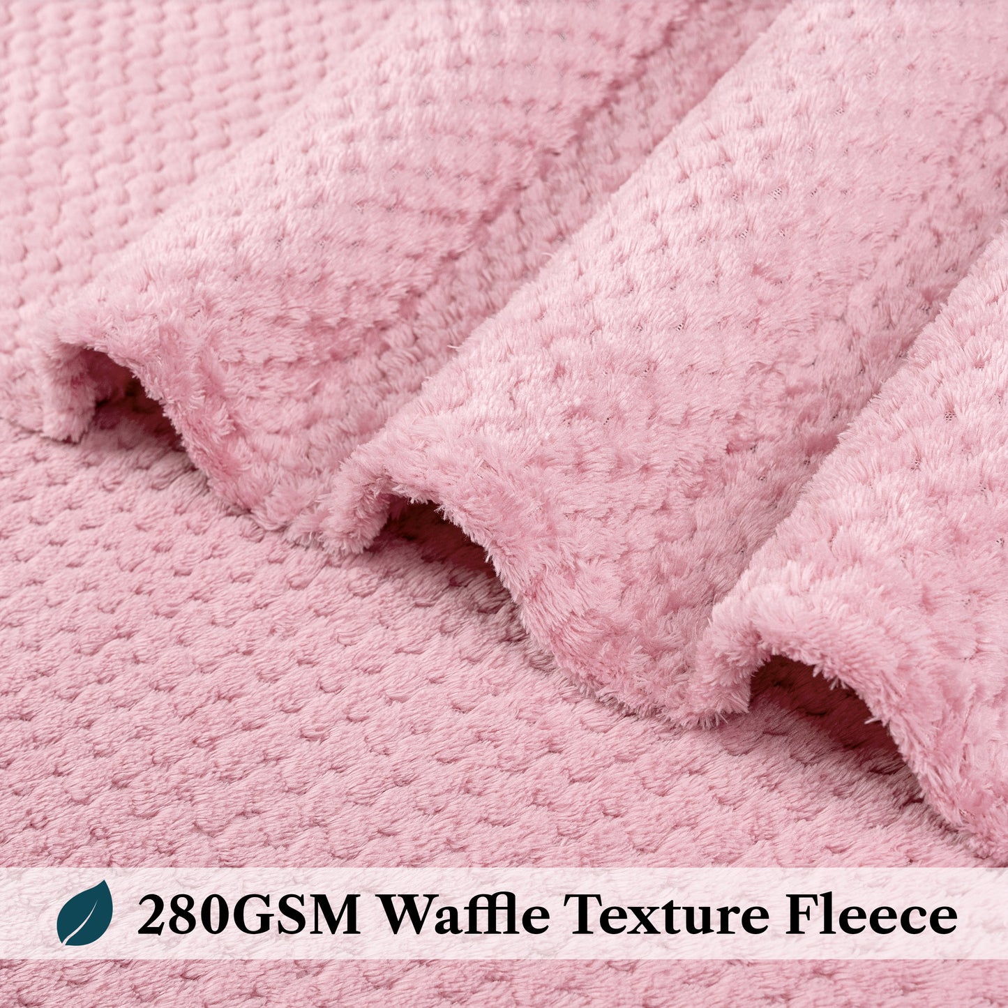 Waffle Textured Fleece Blanket