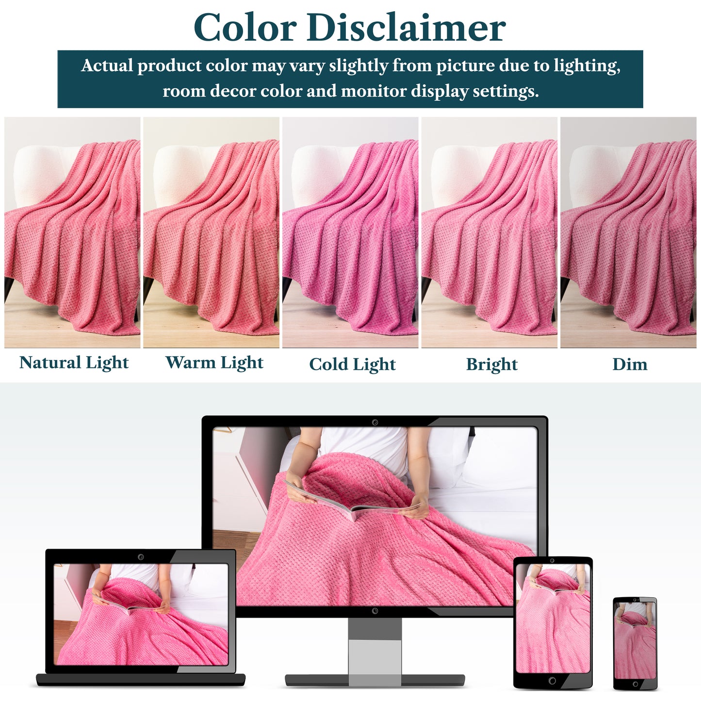 Waffle Textured Fleece Blanket