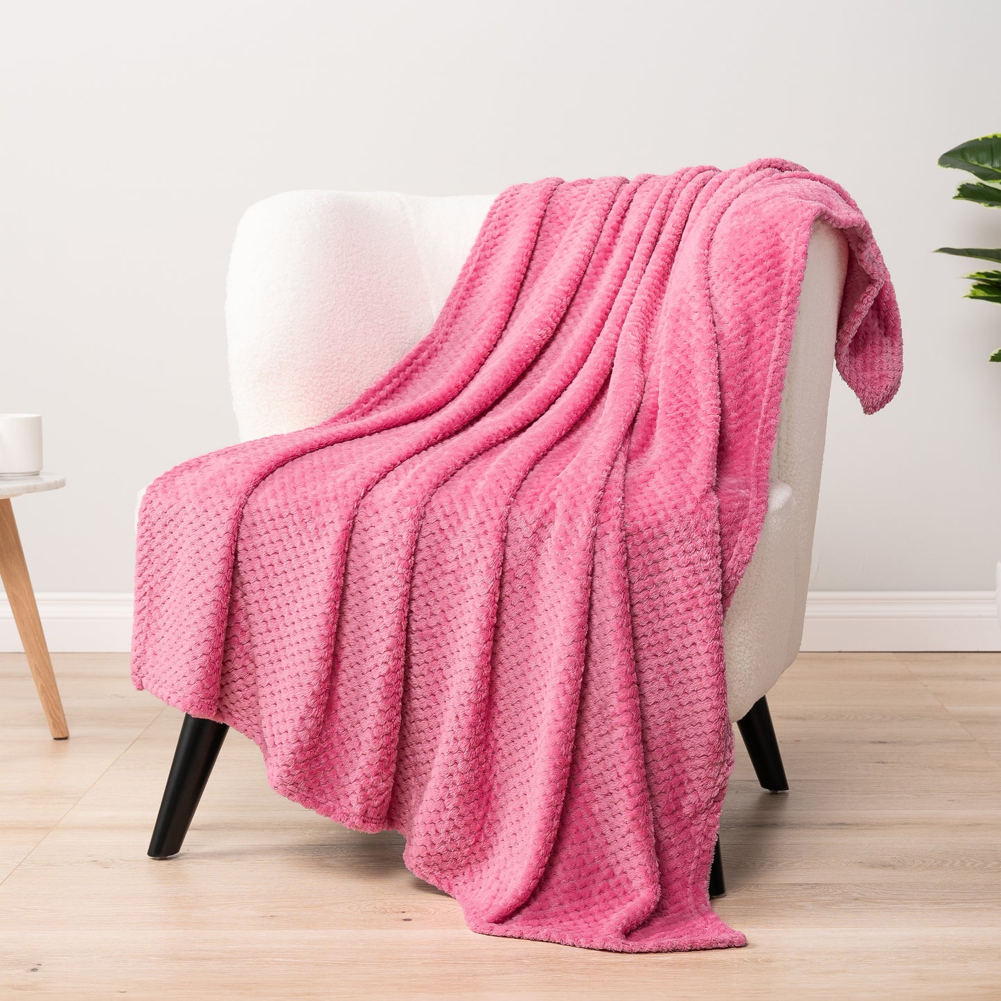 Waffle Textured Fleece Blanket
