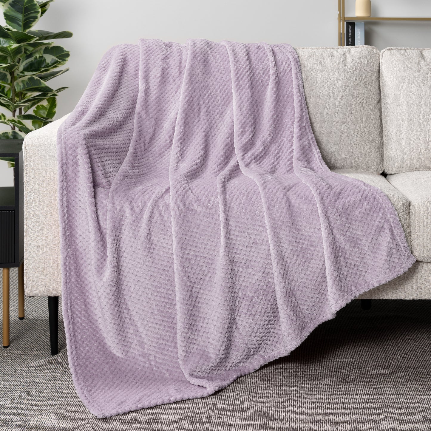 Waffle Textured Fleece Blanket