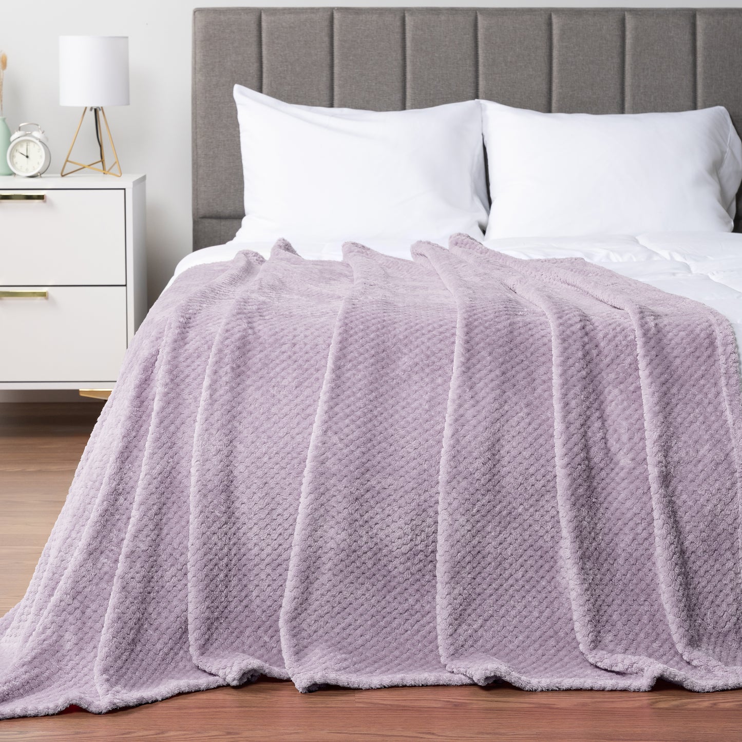 Waffle Textured Fleece Blanket