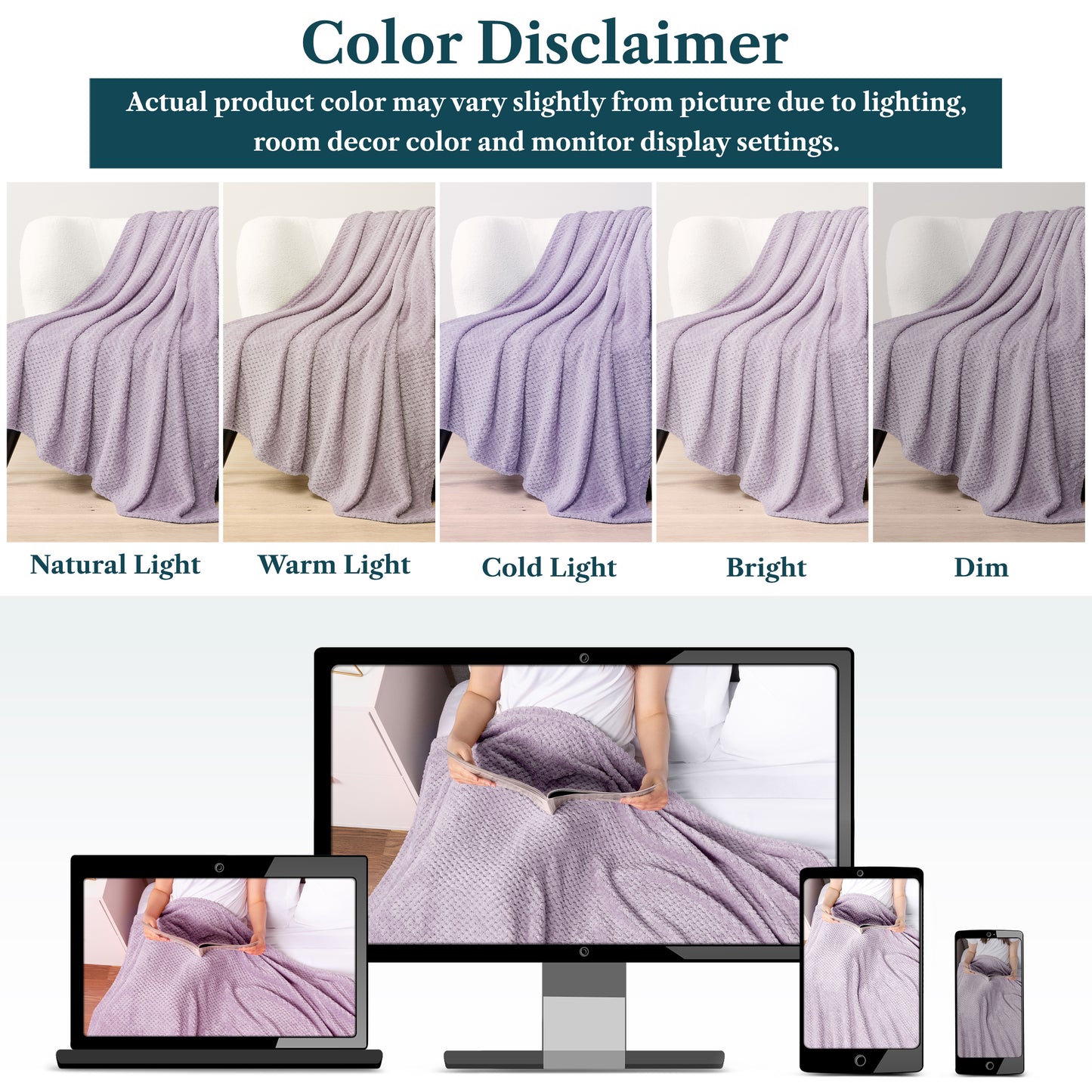 Waffle Textured Fleece Blanket