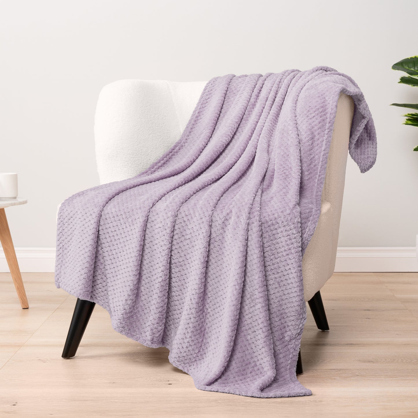 Waffle Textured Fleece Blanket
