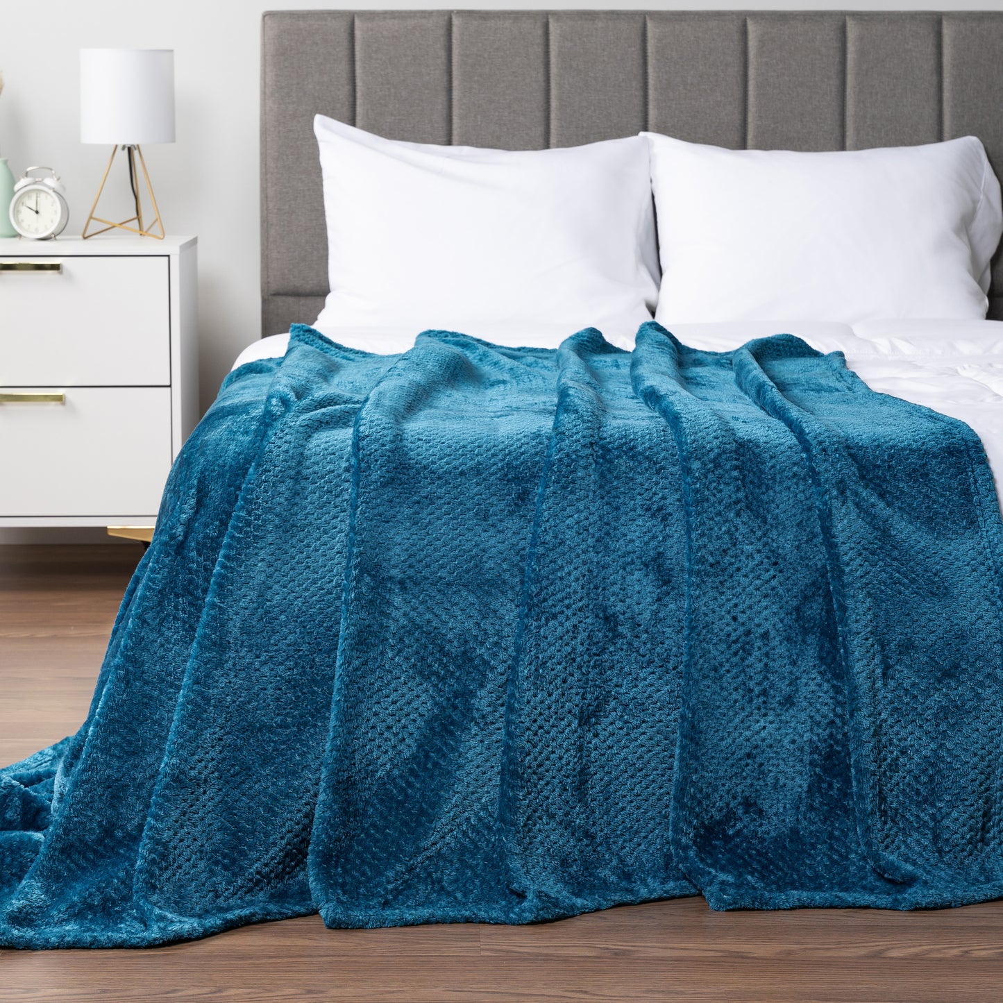 Waffle Textured Fleece Blanket