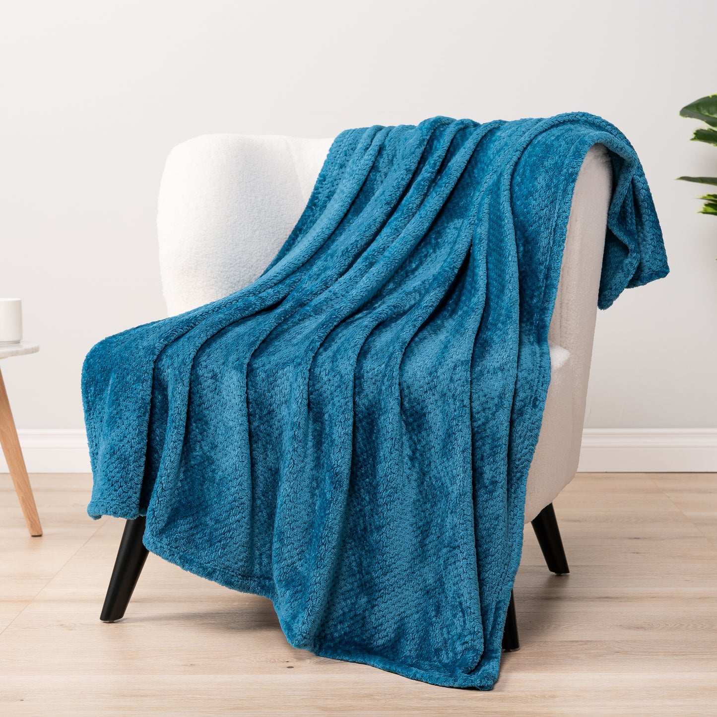 Waffle Textured Fleece Blanket