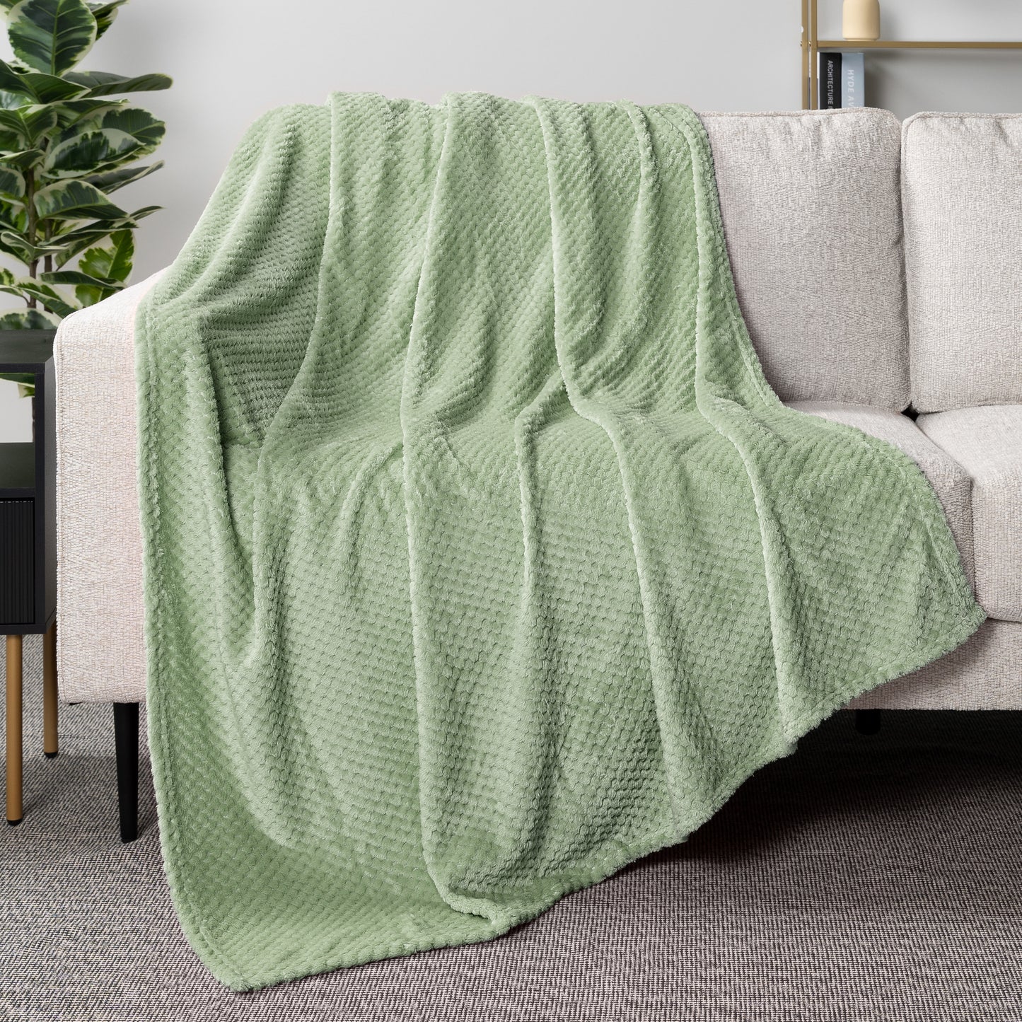 Waffle Textured Fleece Blanket