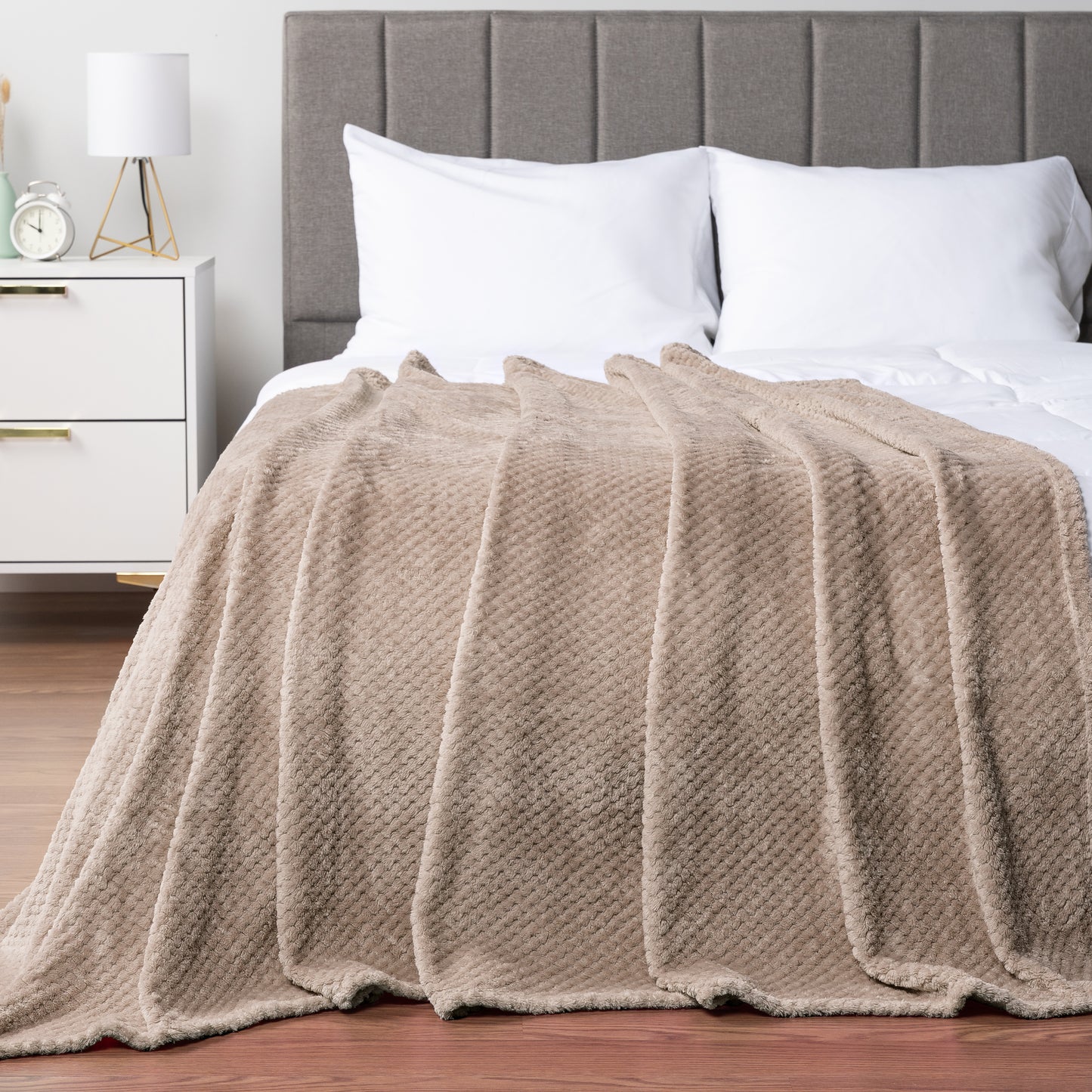 Waffle Textured Fleece Blanket