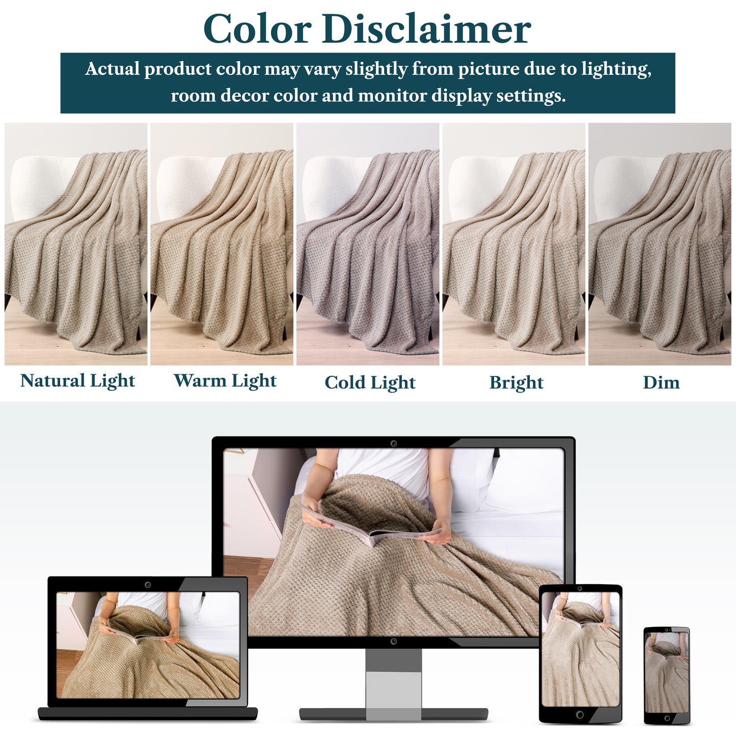 Waffle Textured Fleece Blanket