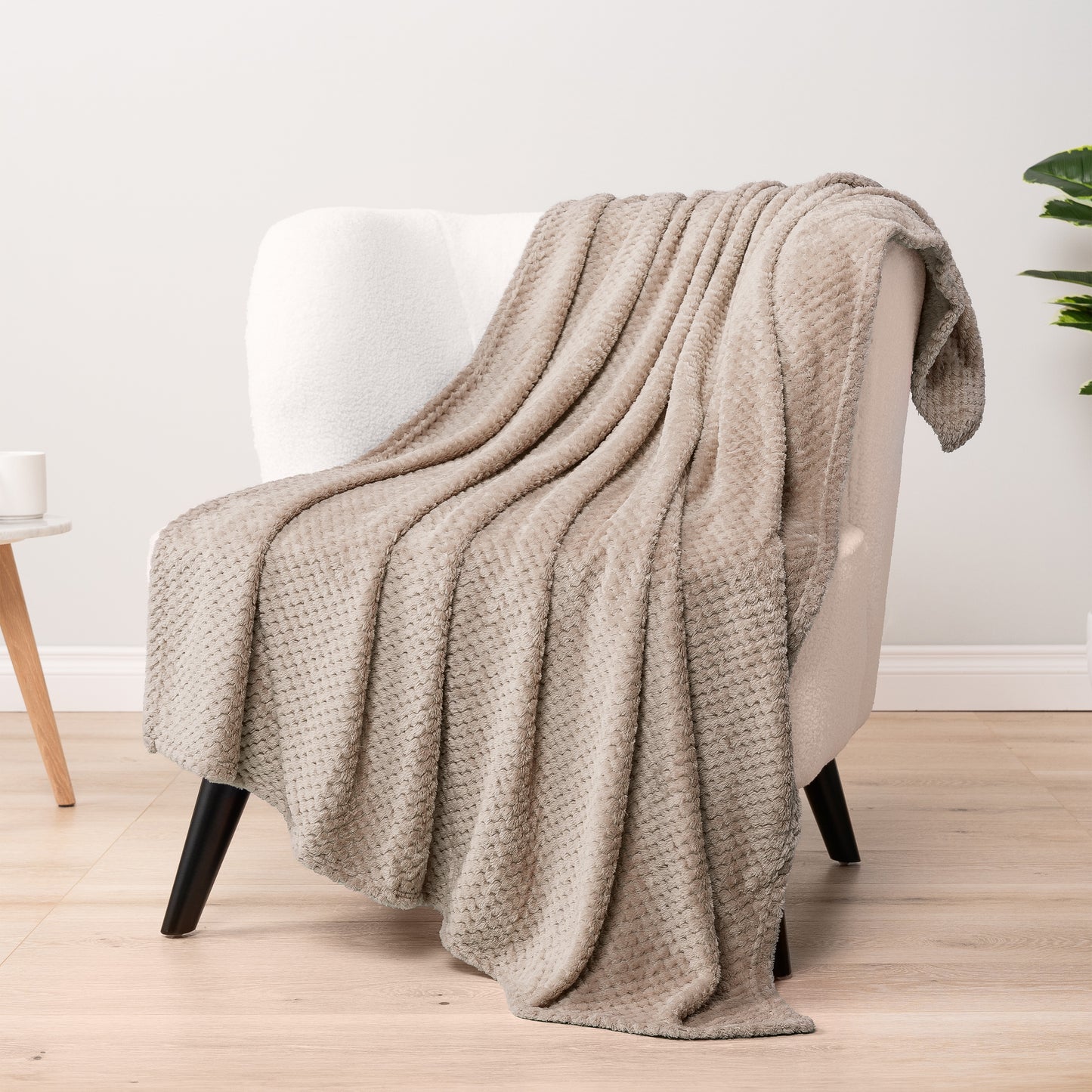 Waffle Textured Fleece Blanket
