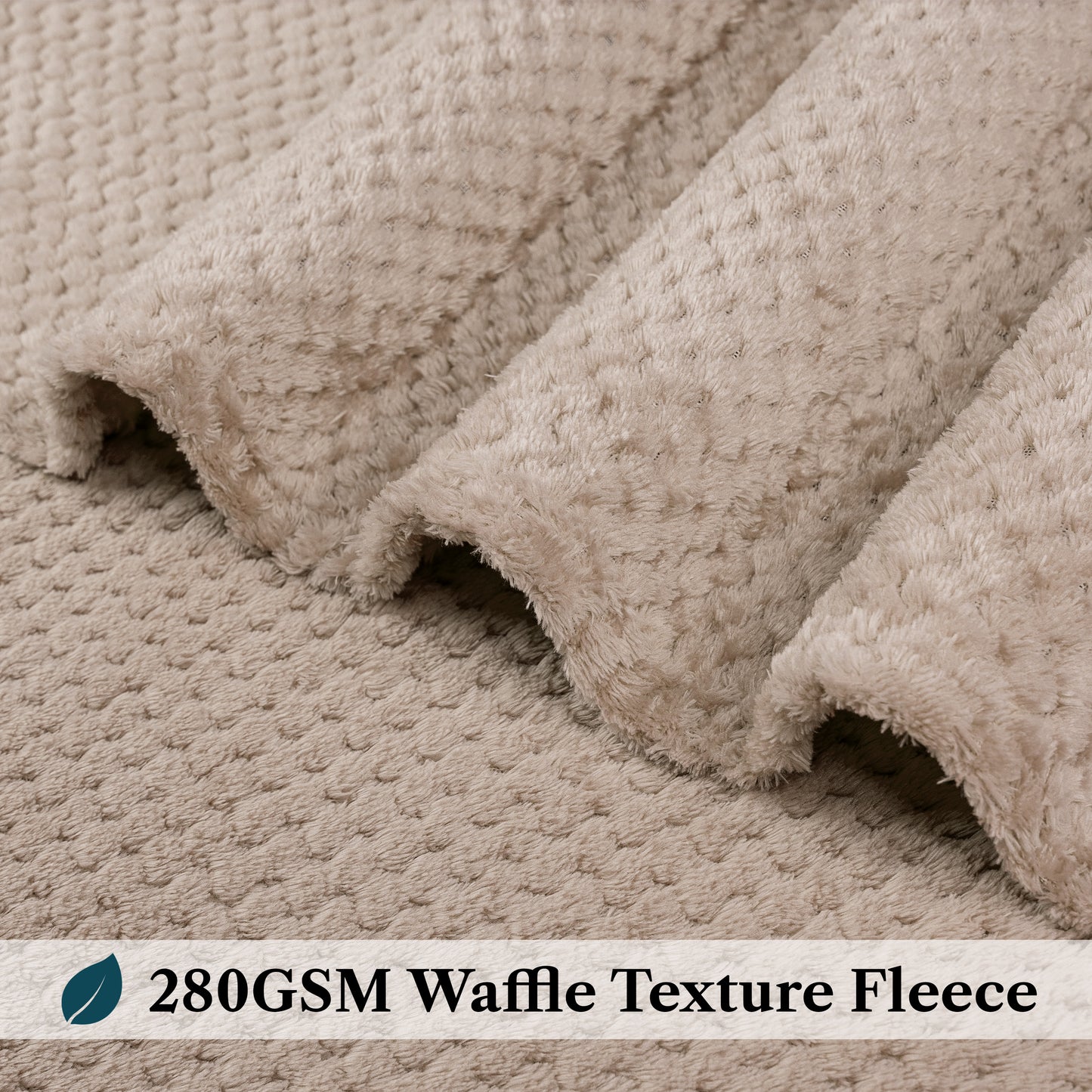 Waffle Textured Fleece Blanket