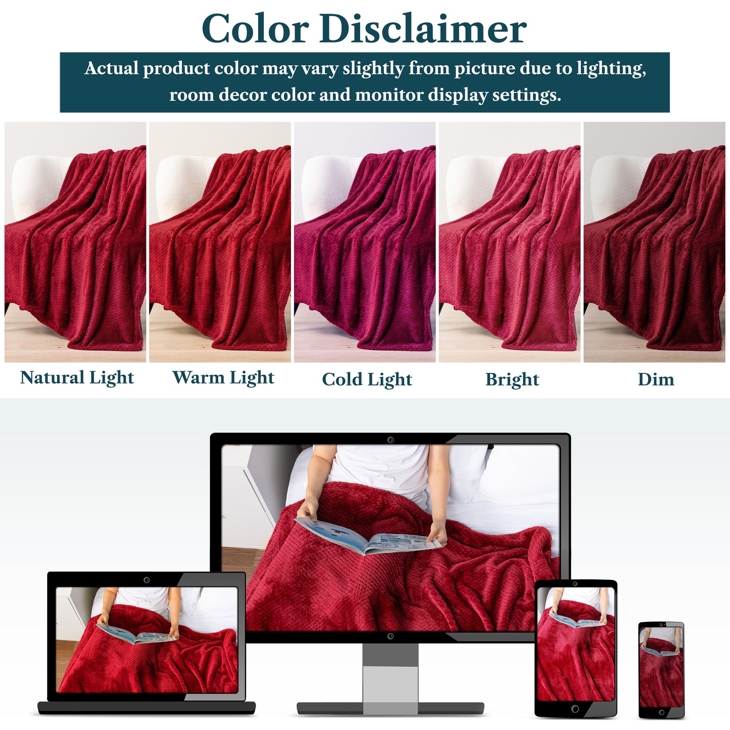 Waffle Textured Fleece Blanket