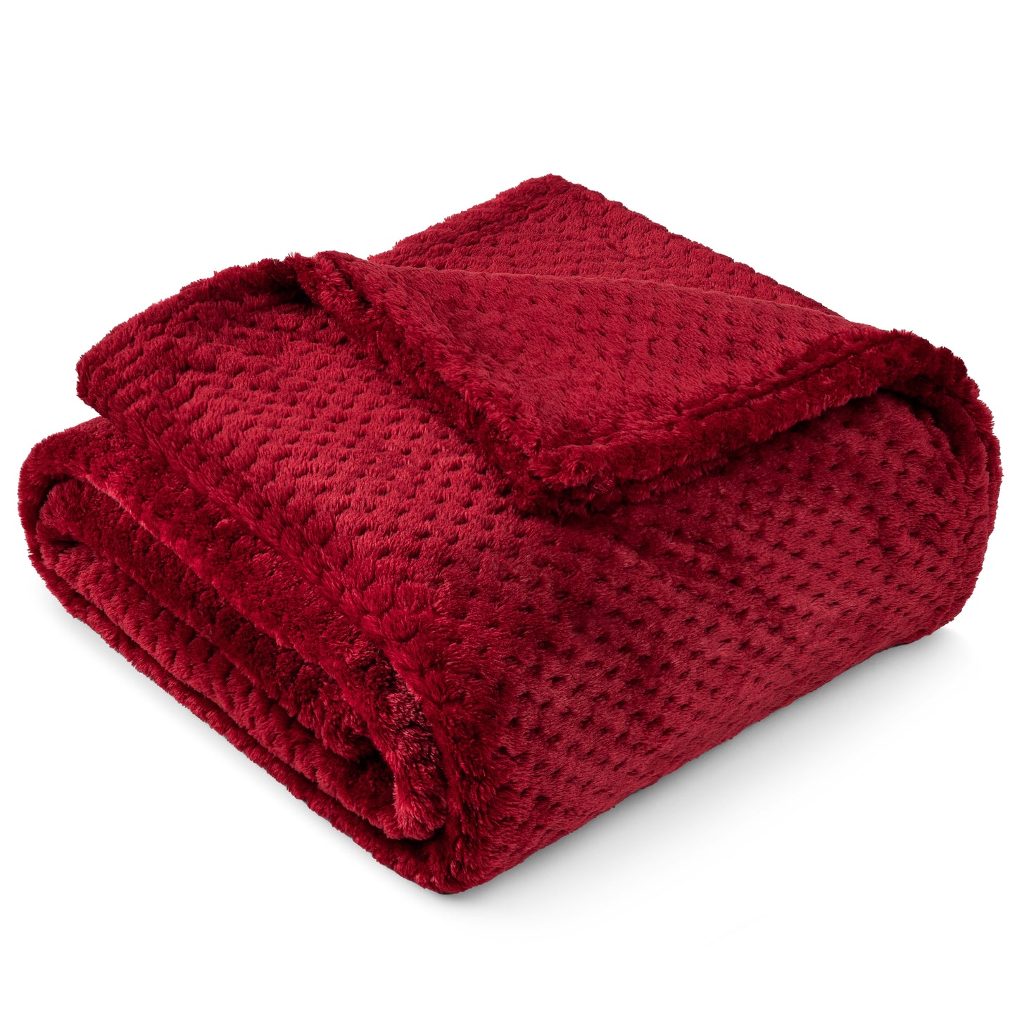 Waffle Textured Fleece Blanket