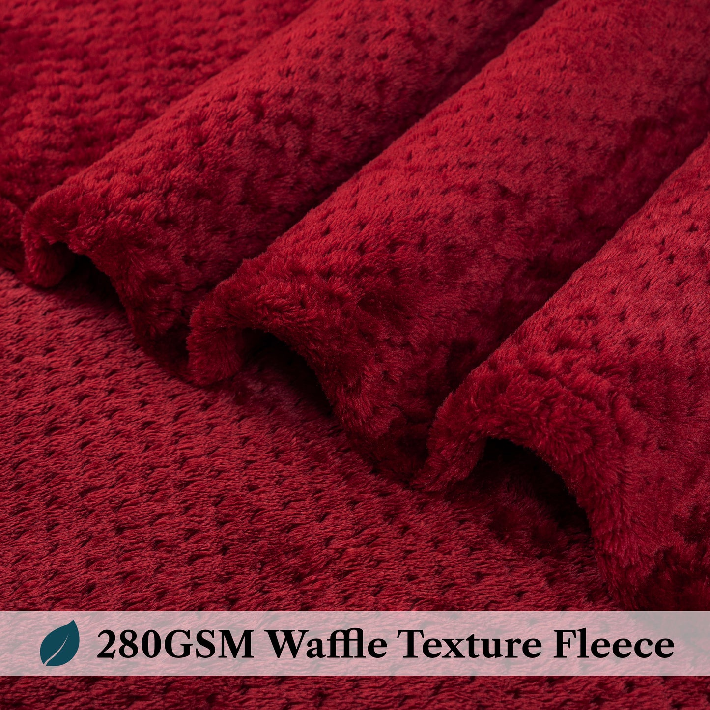 Waffle Textured Fleece Blanket