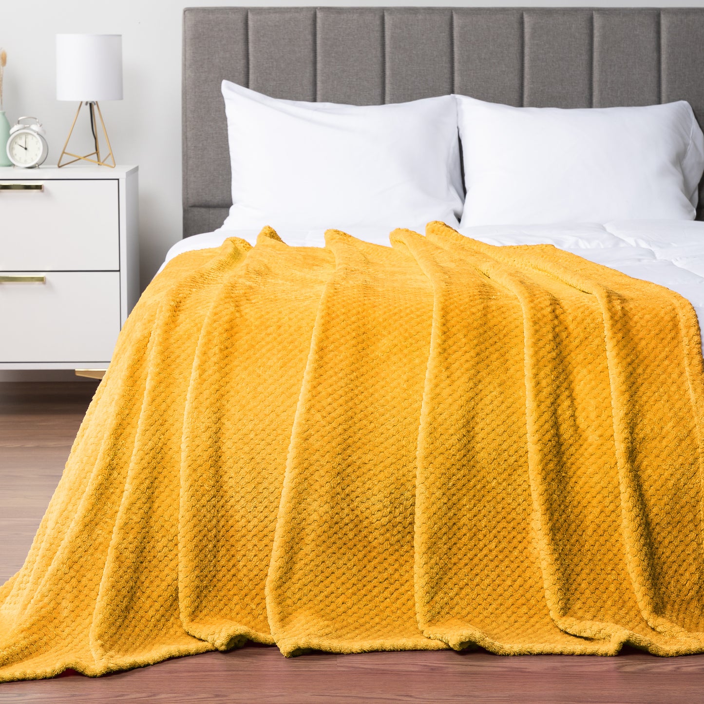 Waffle Textured Fleece Blanket