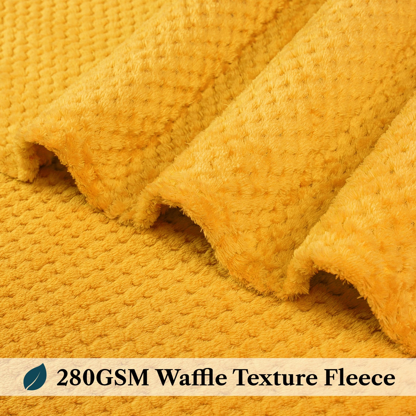 Waffle Textured Fleece Blanket