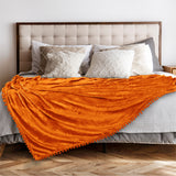 Pom Pom Fringe Throw Blanket
