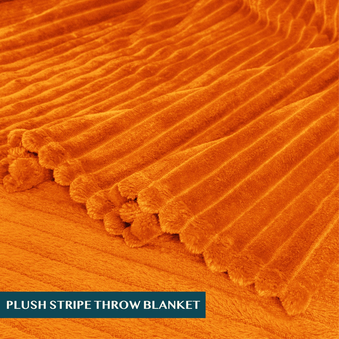 Ribbed Fleece Throw Blanket