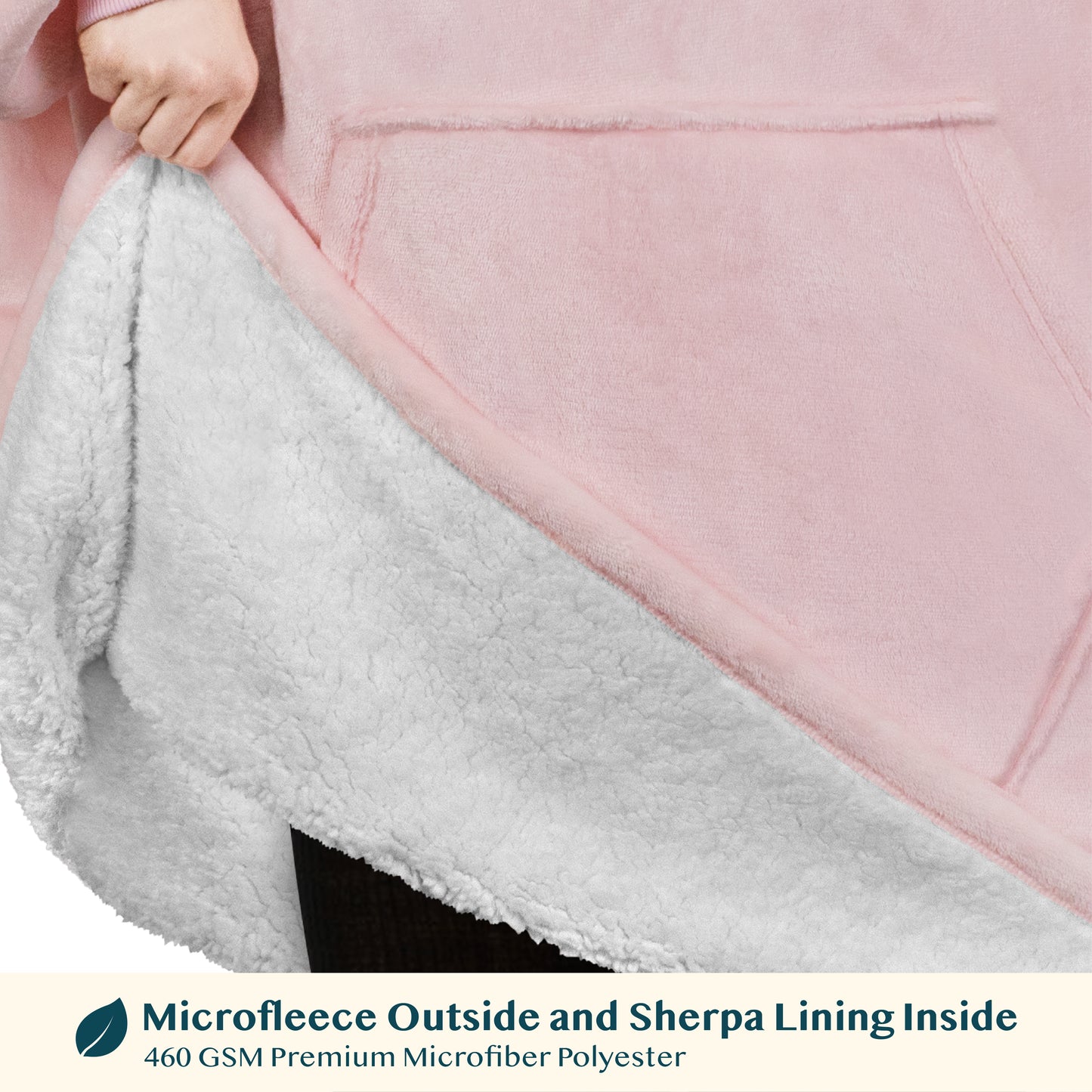 Kid's Chest Pocket Sherpa Hoodie Blanket - Kangaroo Pocket