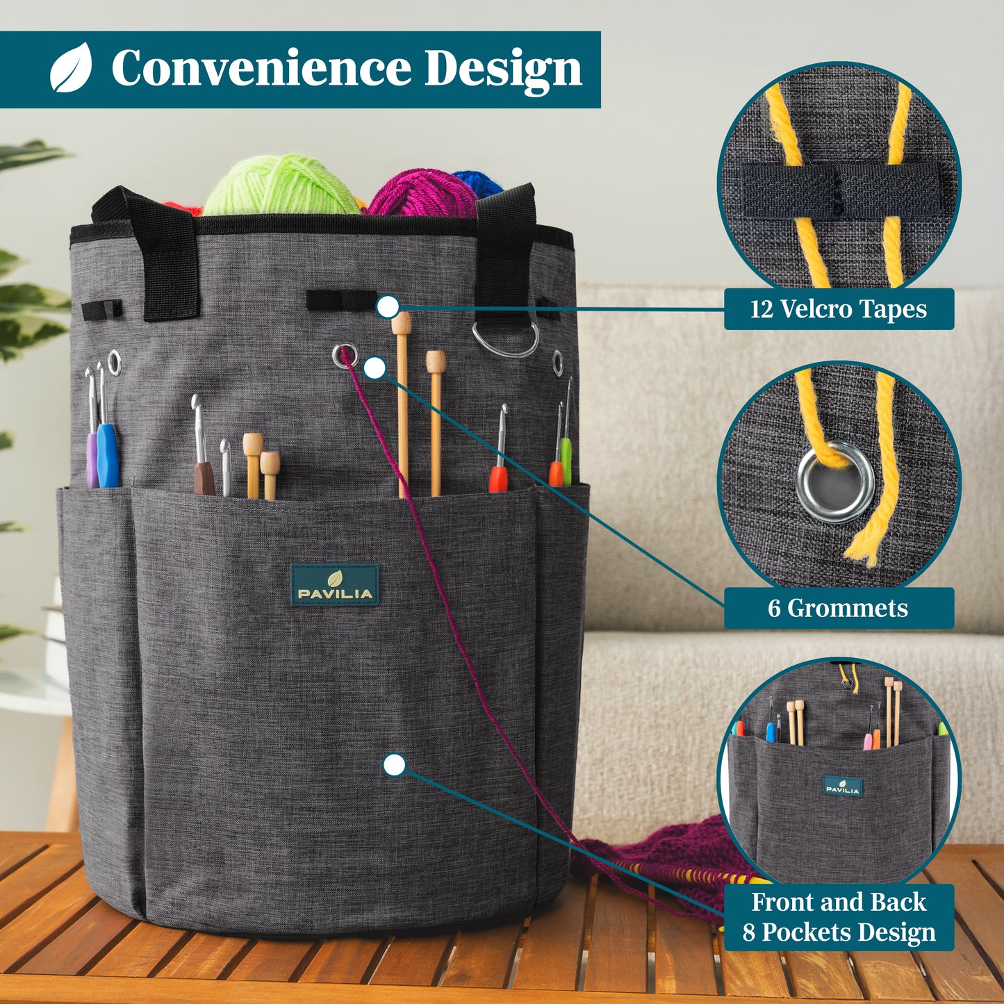 Beginner's Yarn Organizer Knitting Bag