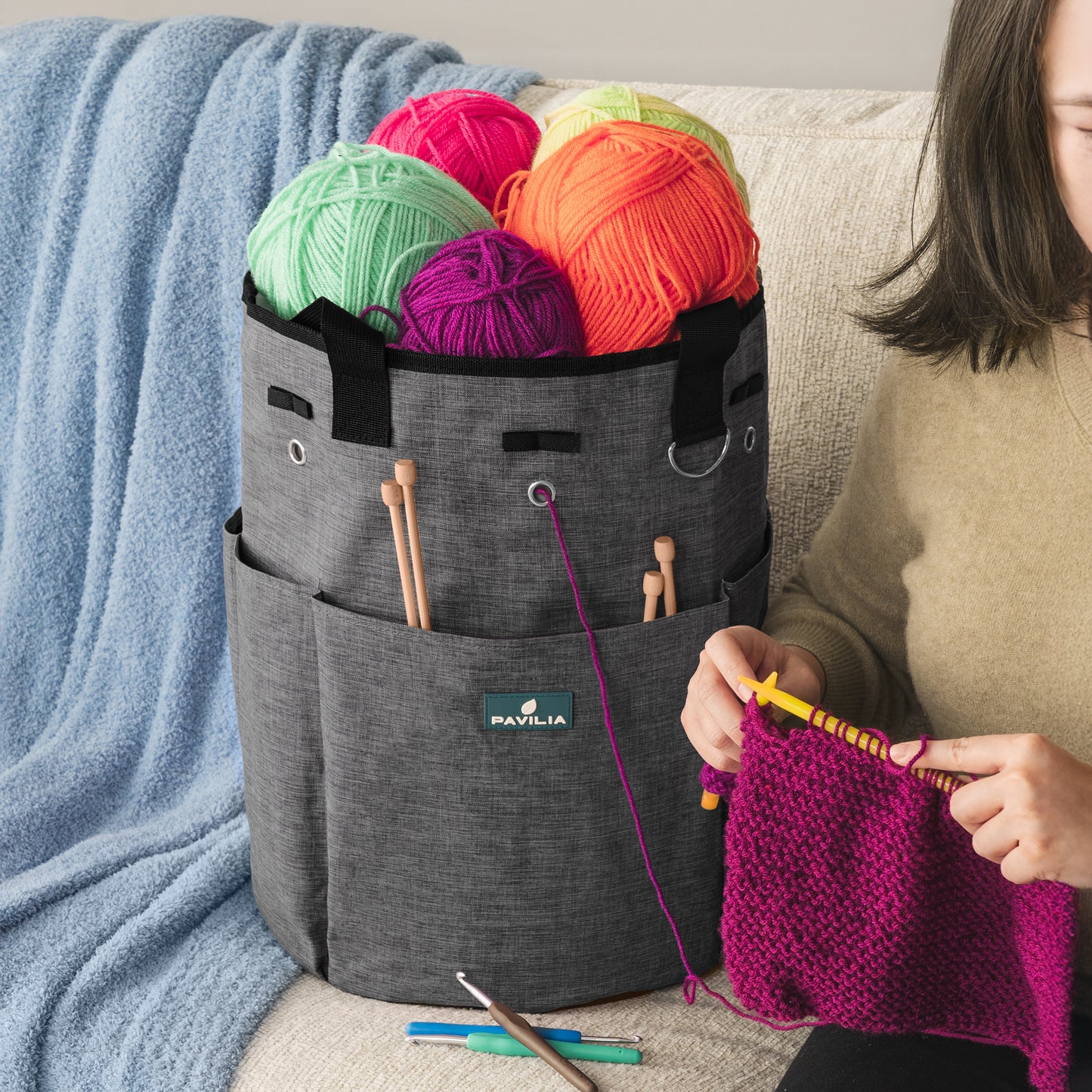 Beginner's Yarn Organizer Knitting Bag