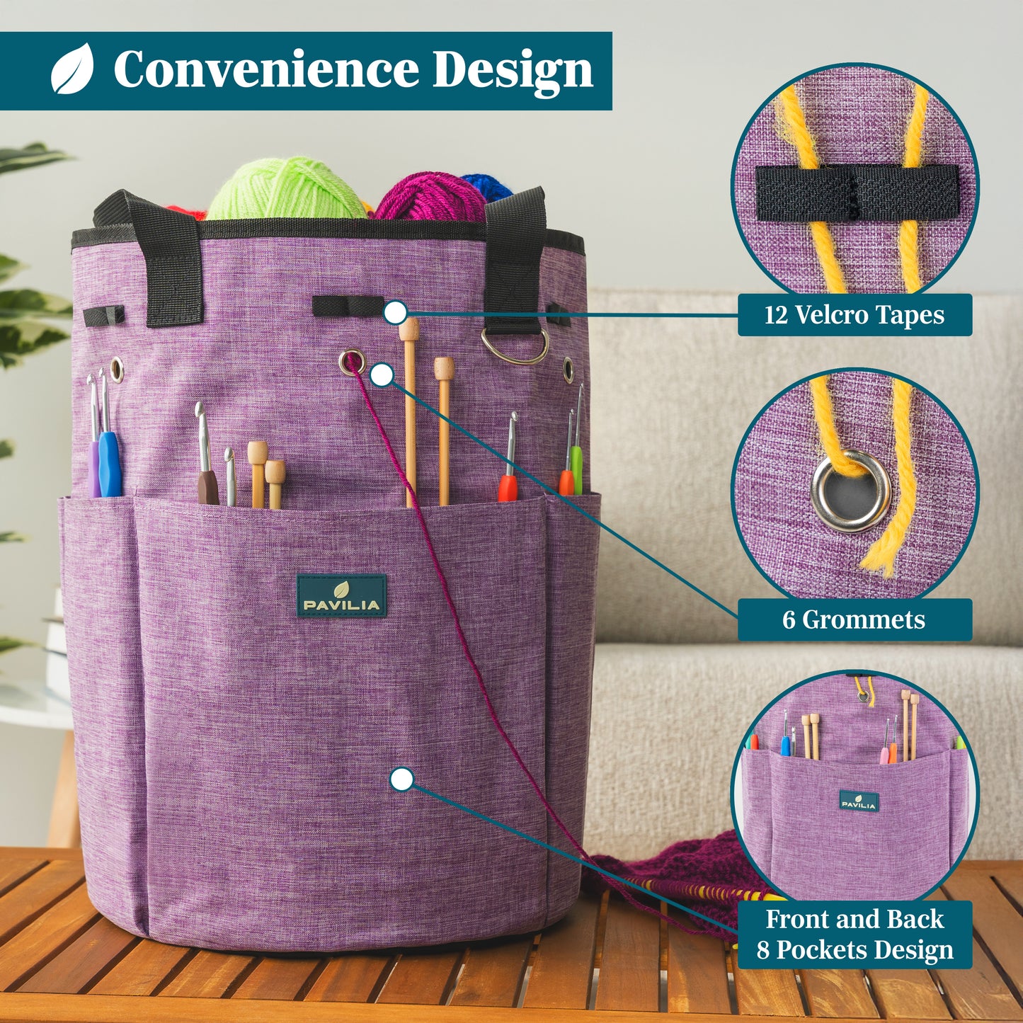 Beginner's Yarn Organizer Knitting Bag