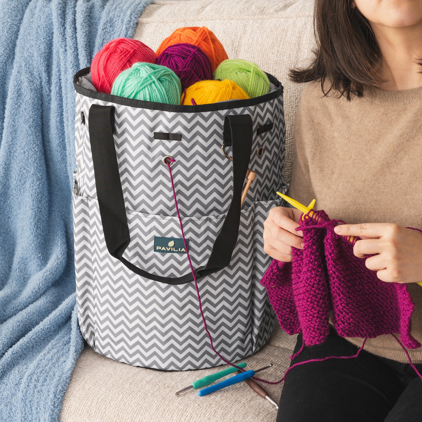 Beginner's Yarn Organizer Knitting Bag