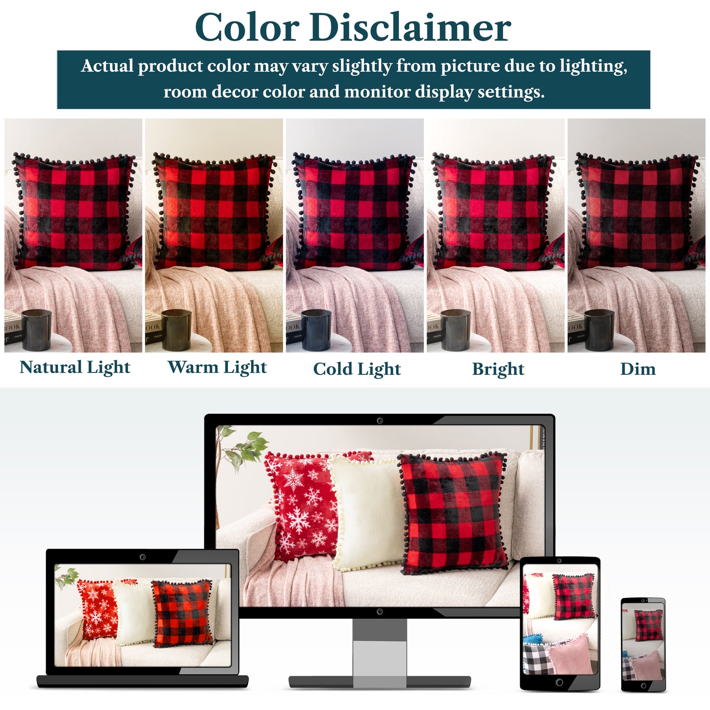 Pom Pom Fringe Fleece Pillow Cover - Set of 2