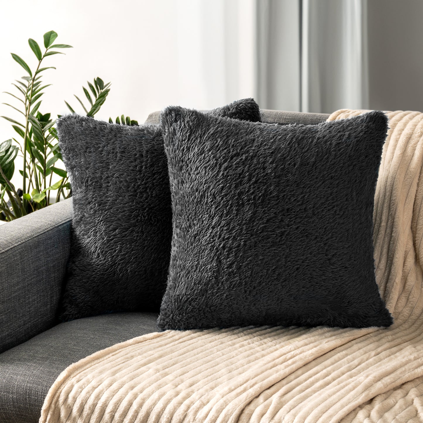 Sherpa Fleece Pillow Cover - Set of 2