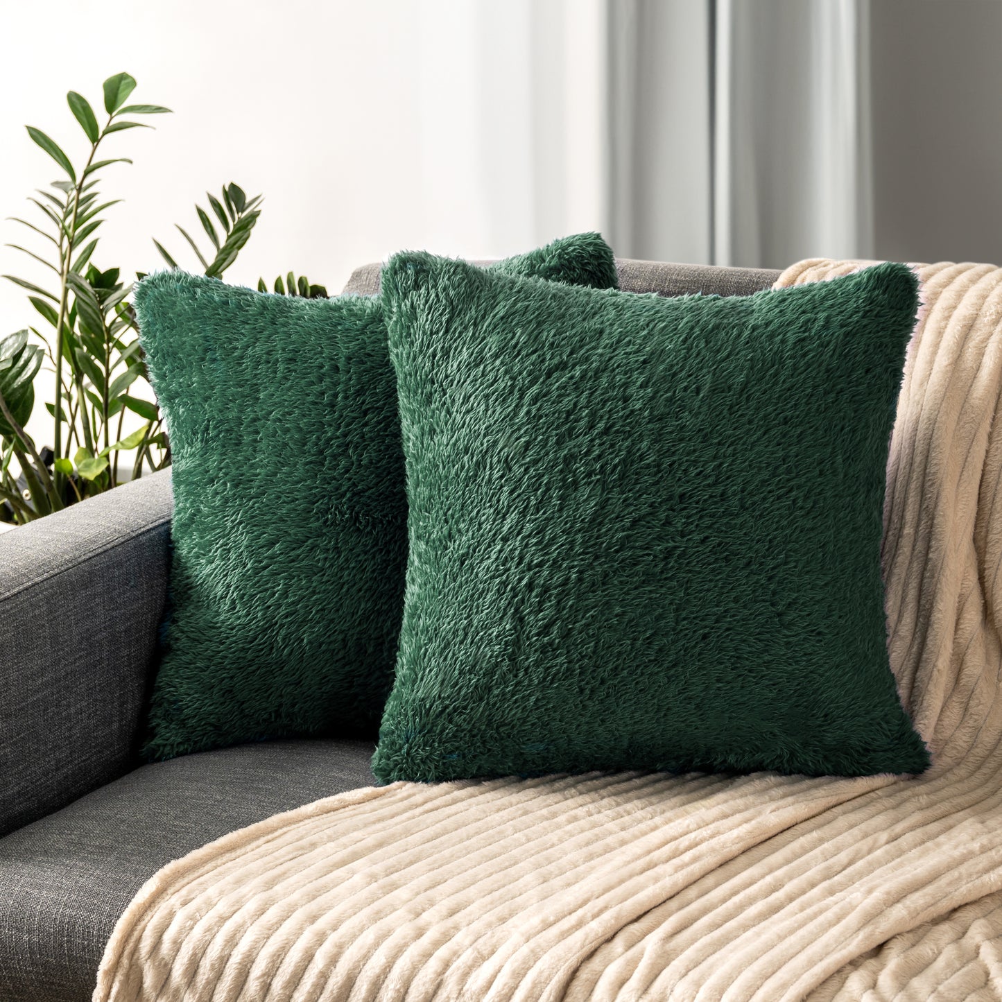 Sherpa Fleece Pillow Cover - Set of 2