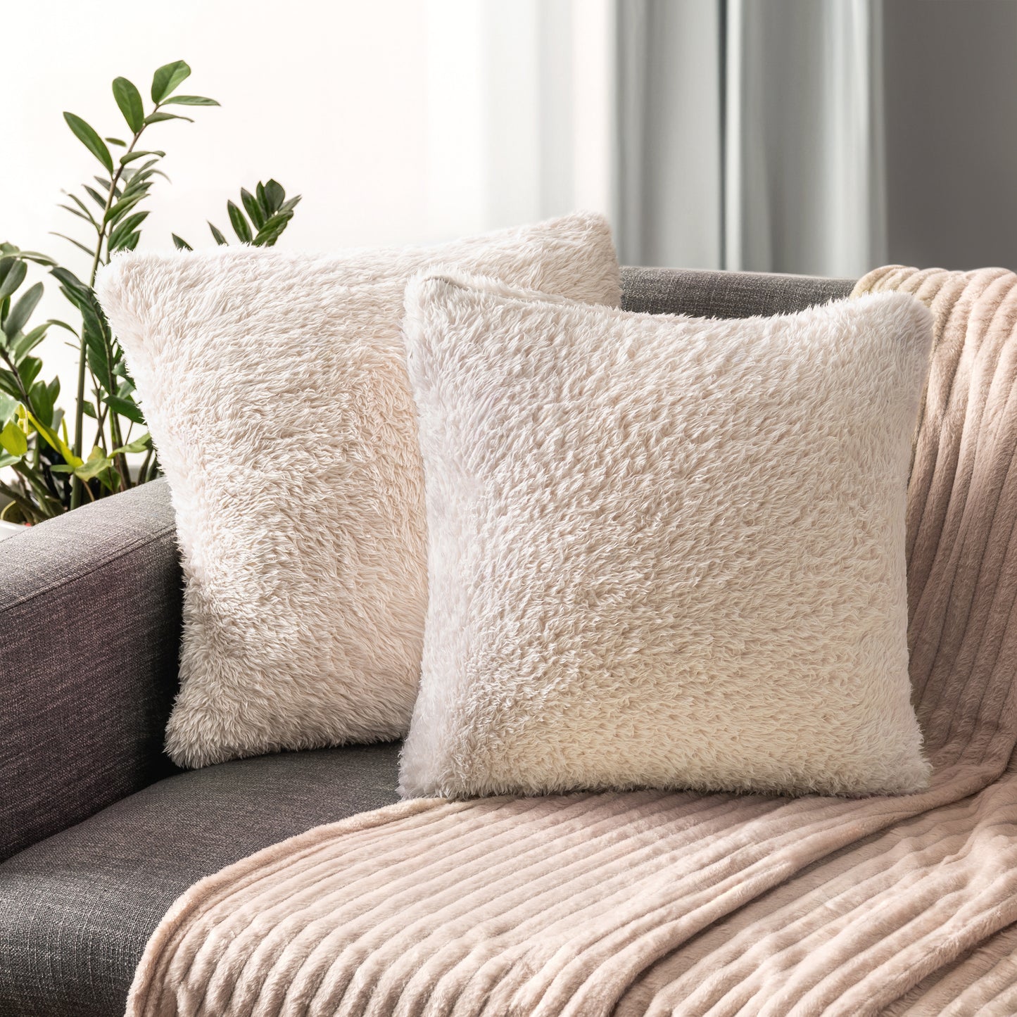 Sherpa Fleece Pillow Cover - Set of 2