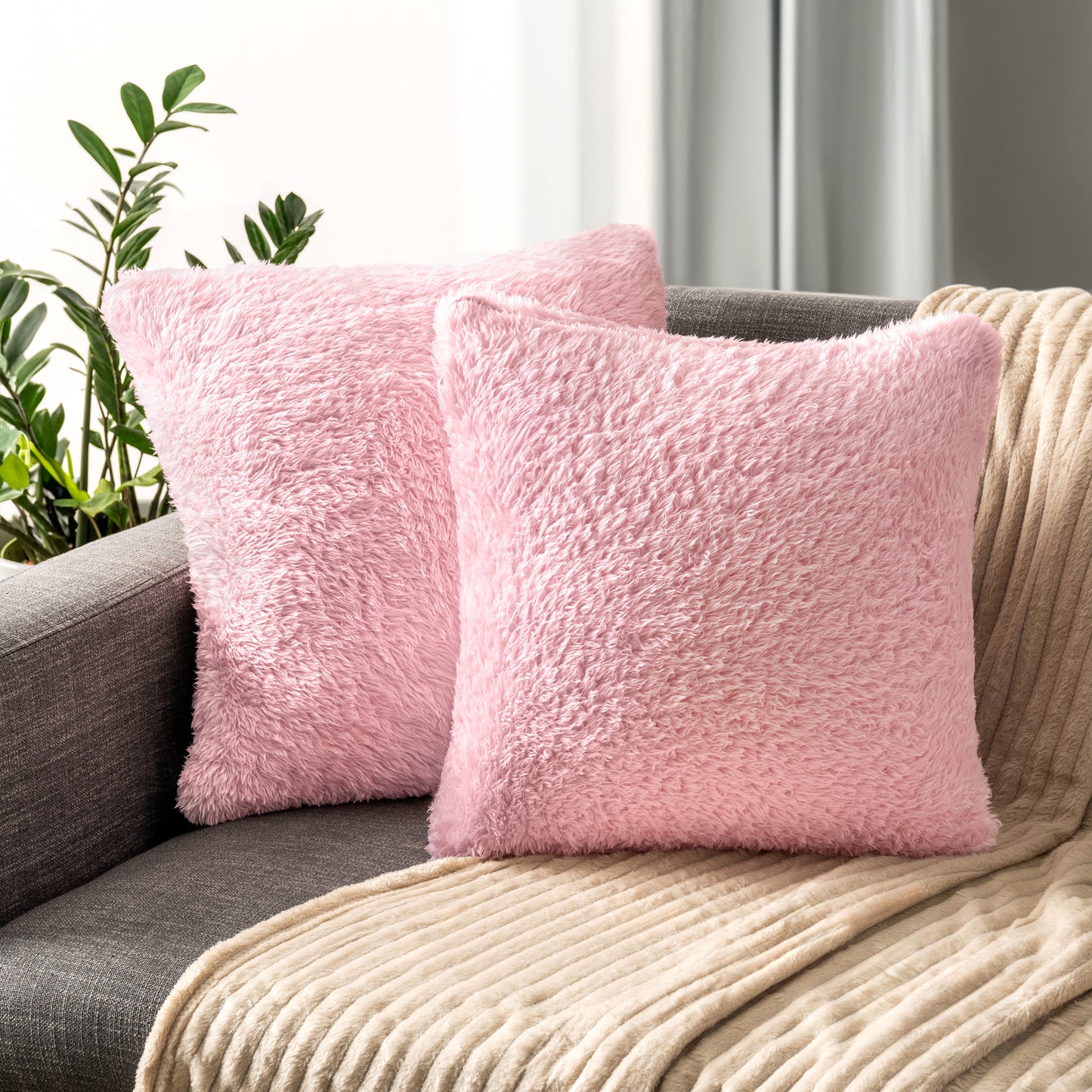 Sherpa Fleece Pillow Cover - Set of 2
