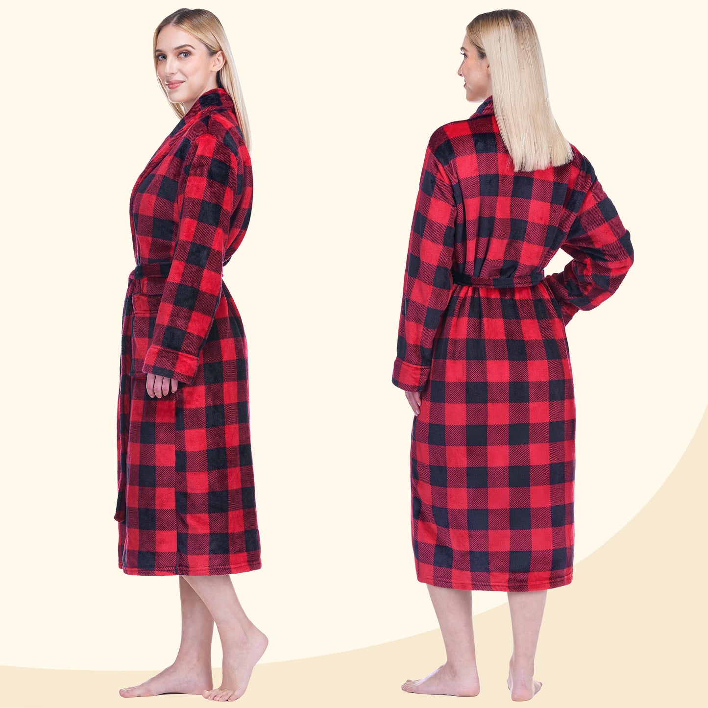 Women's Checkered Robe