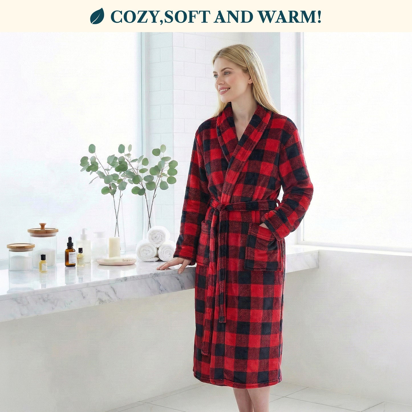 Women's Checkered Robe