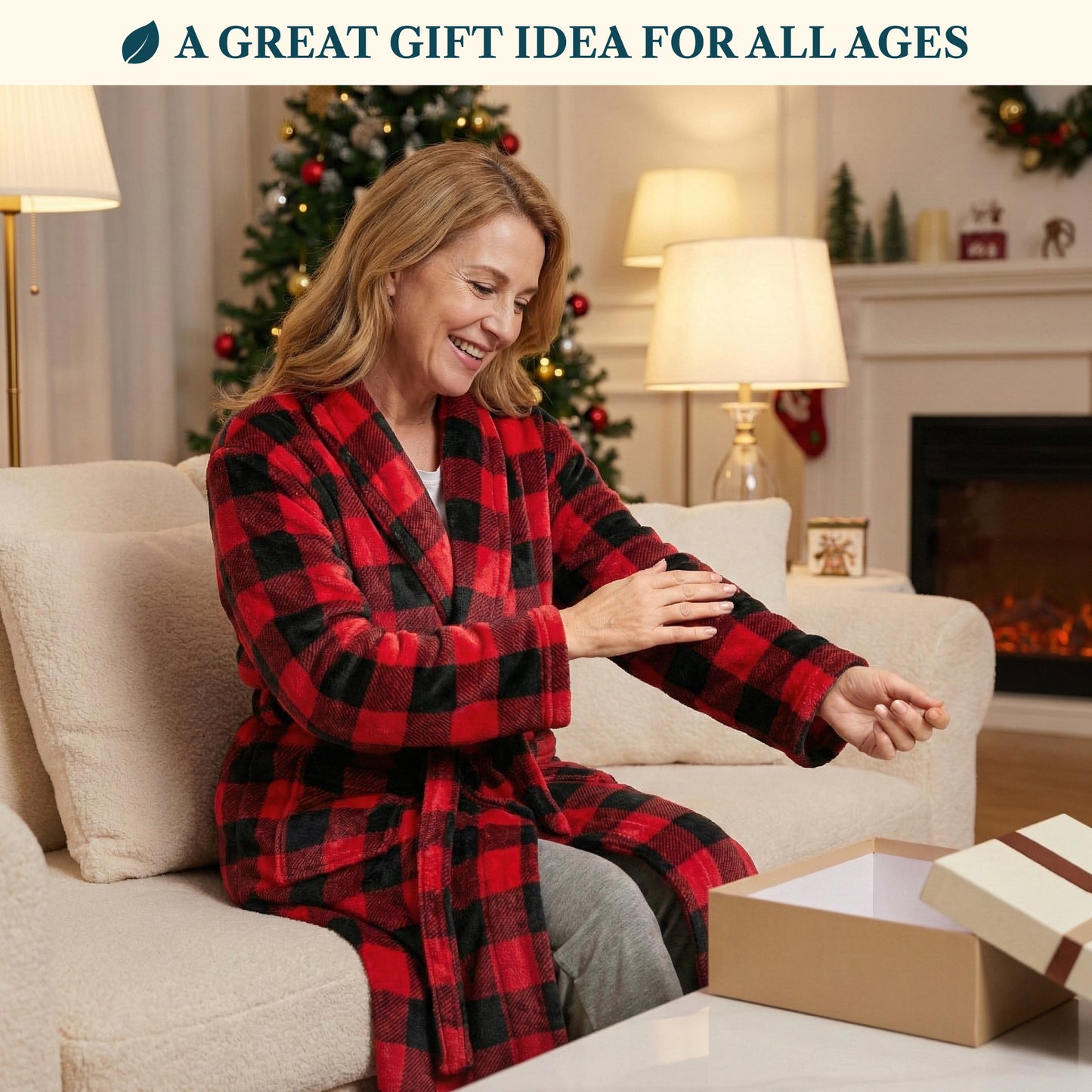 Women's Checkered Robe