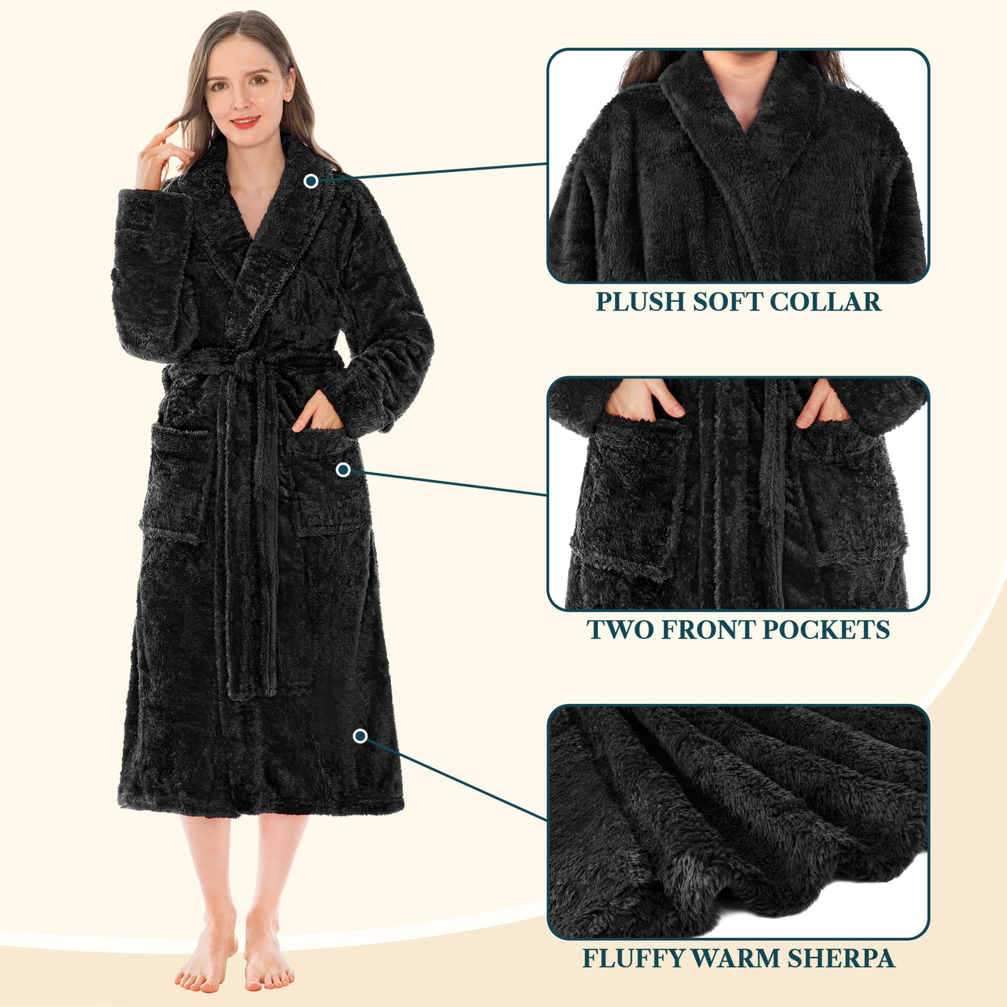 Women's Sherpa Fluffy Robe