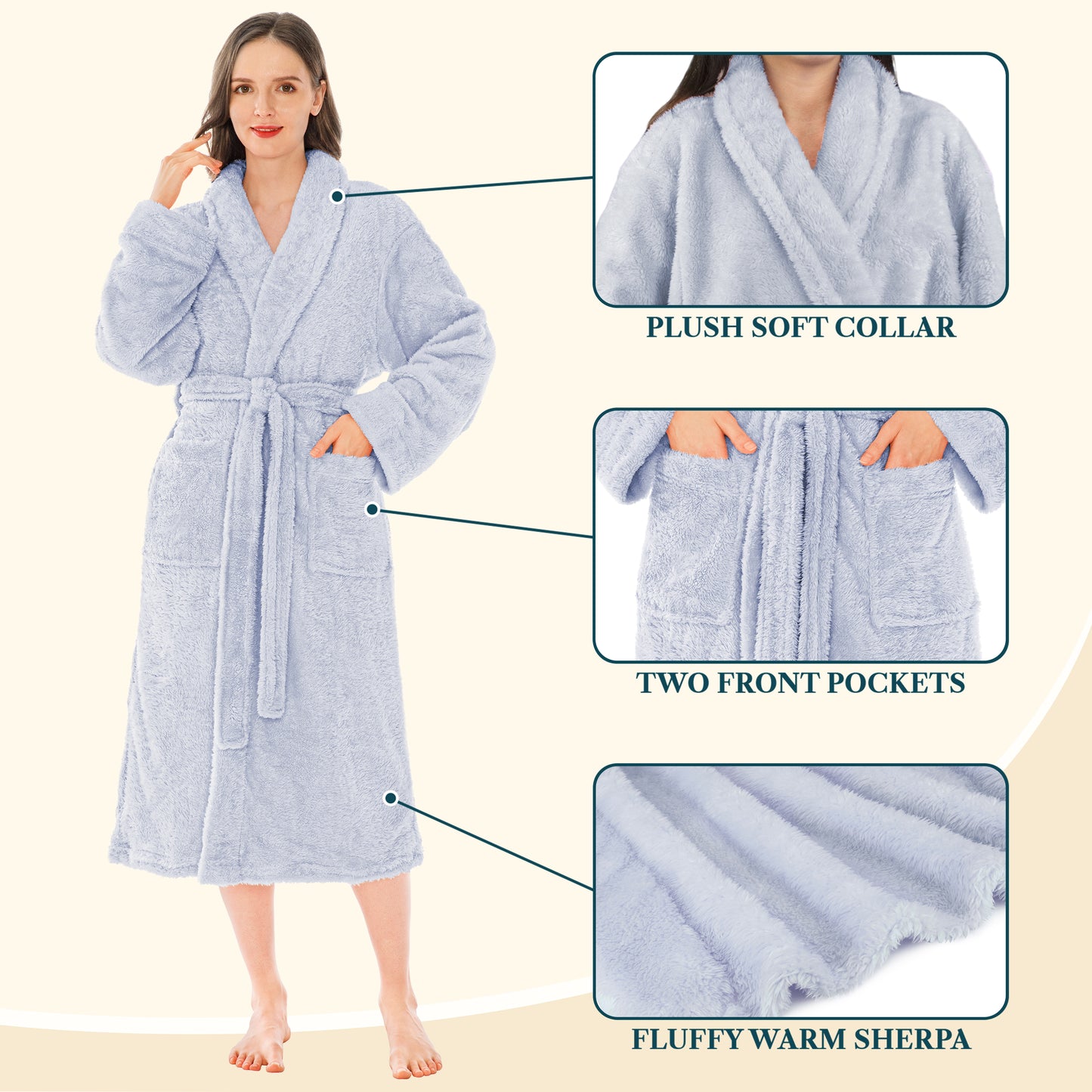 Women's Sherpa Fluffy Robe