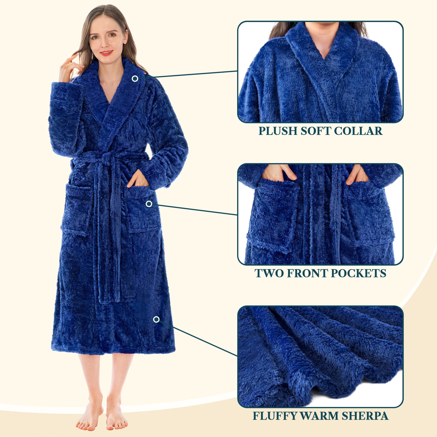 Women's Sherpa Fluffy Robe