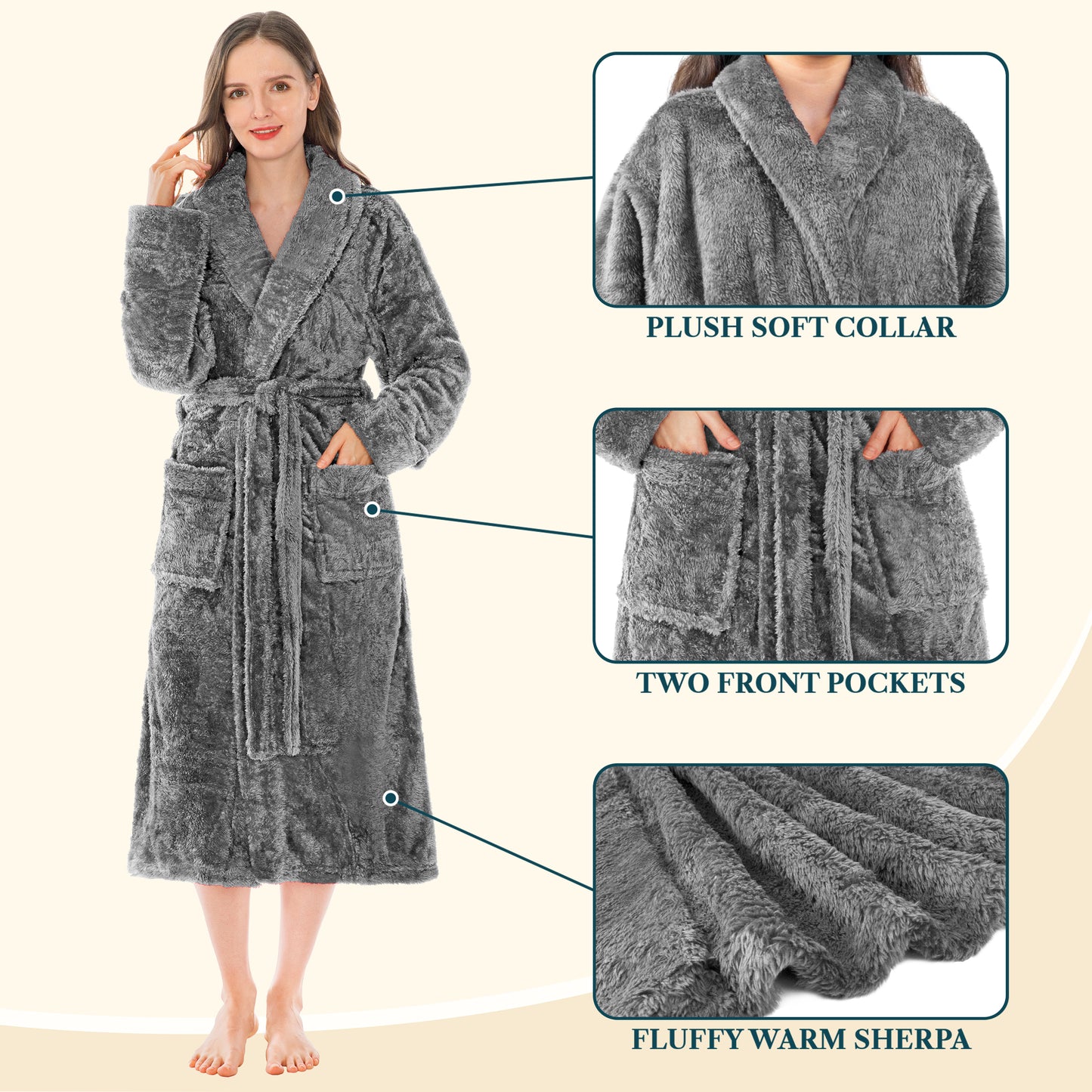 Women's Sherpa Fluffy Robe