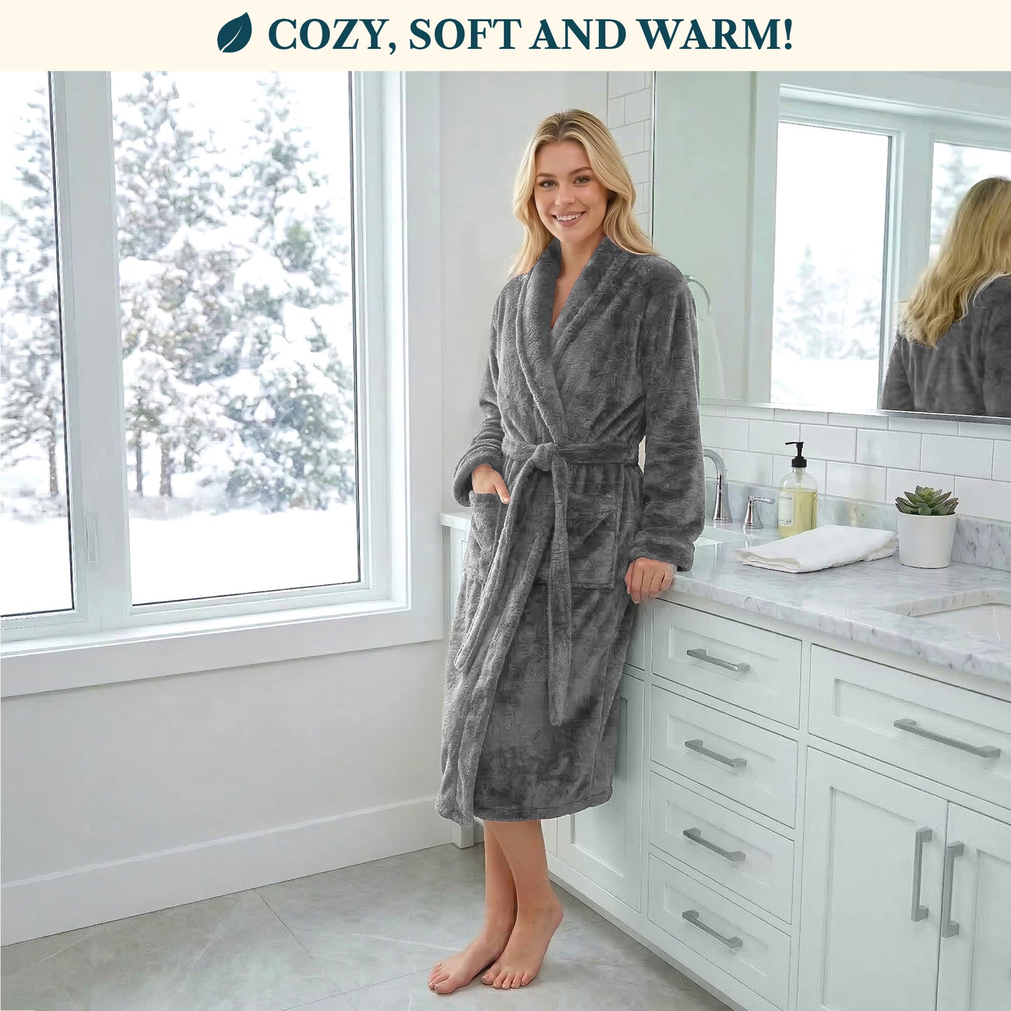Women's Sherpa Fluffy Robe