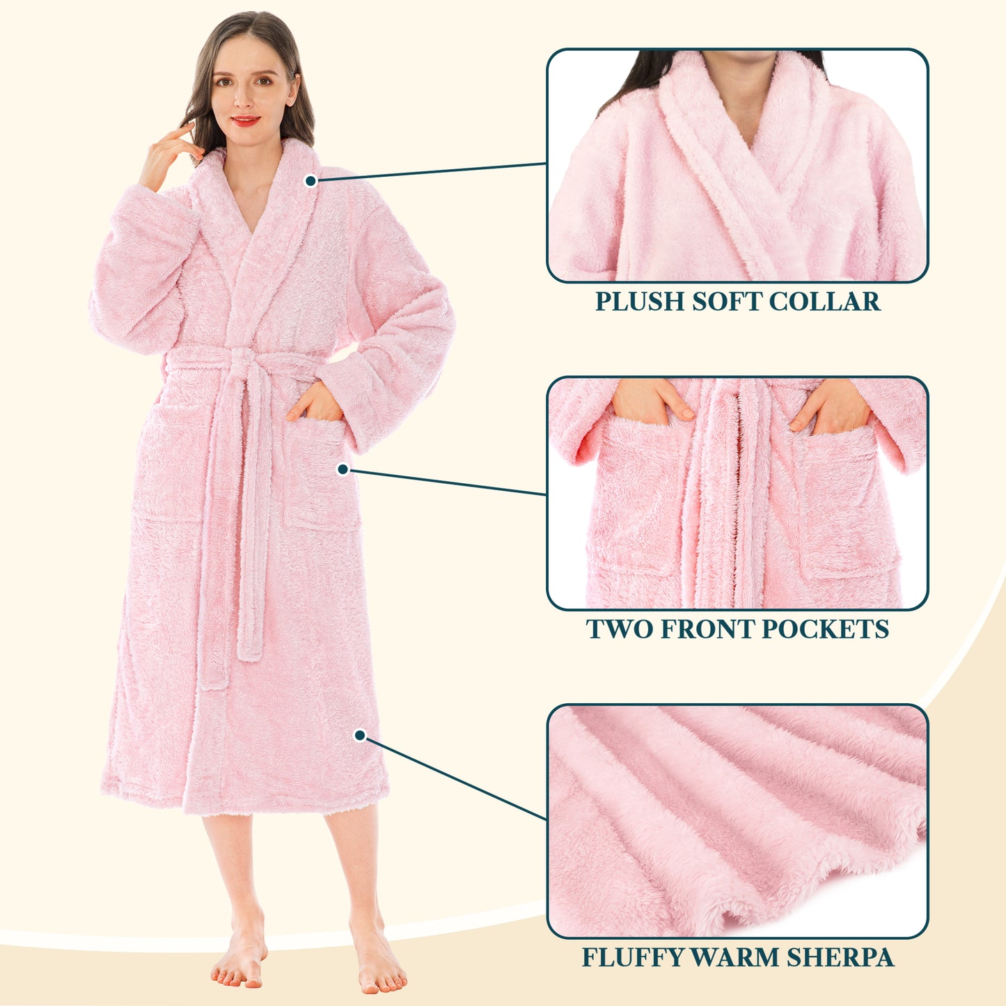 Women's Sherpa Fluffy Robe