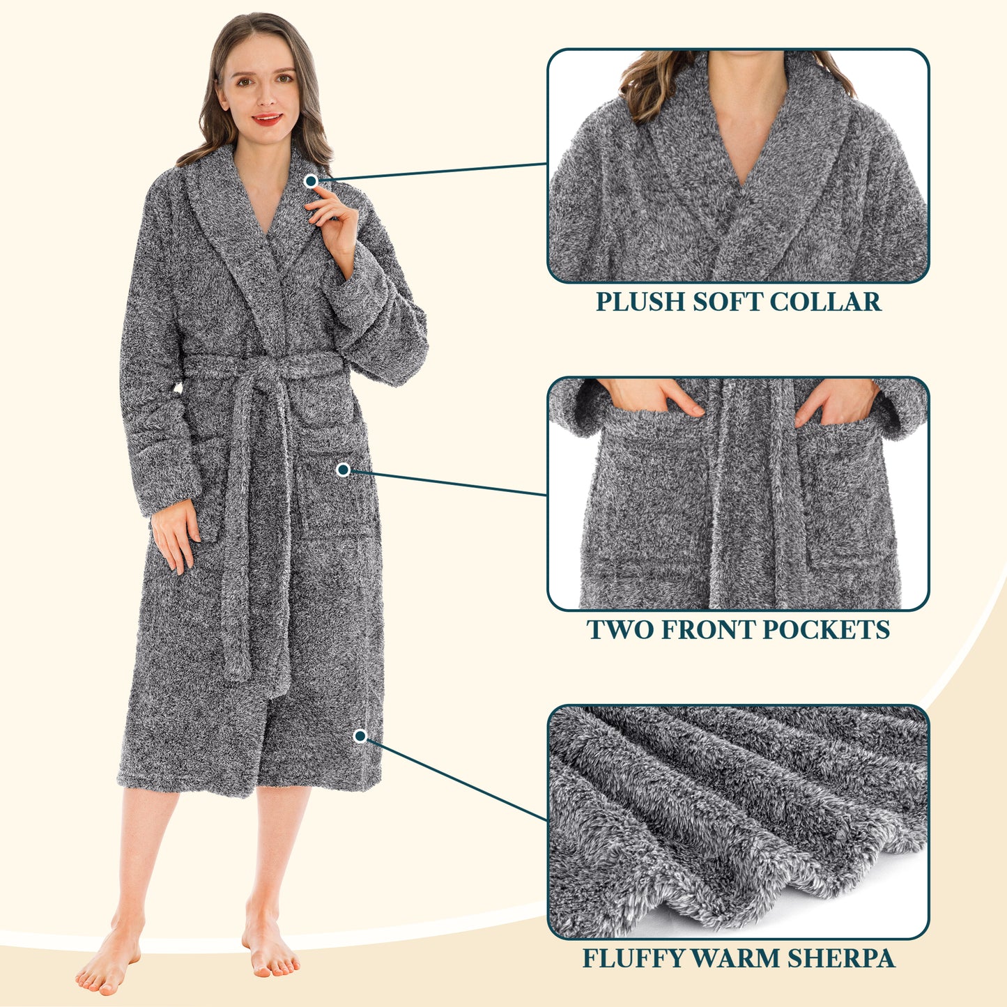 Women's Sherpa Fluffy Robe