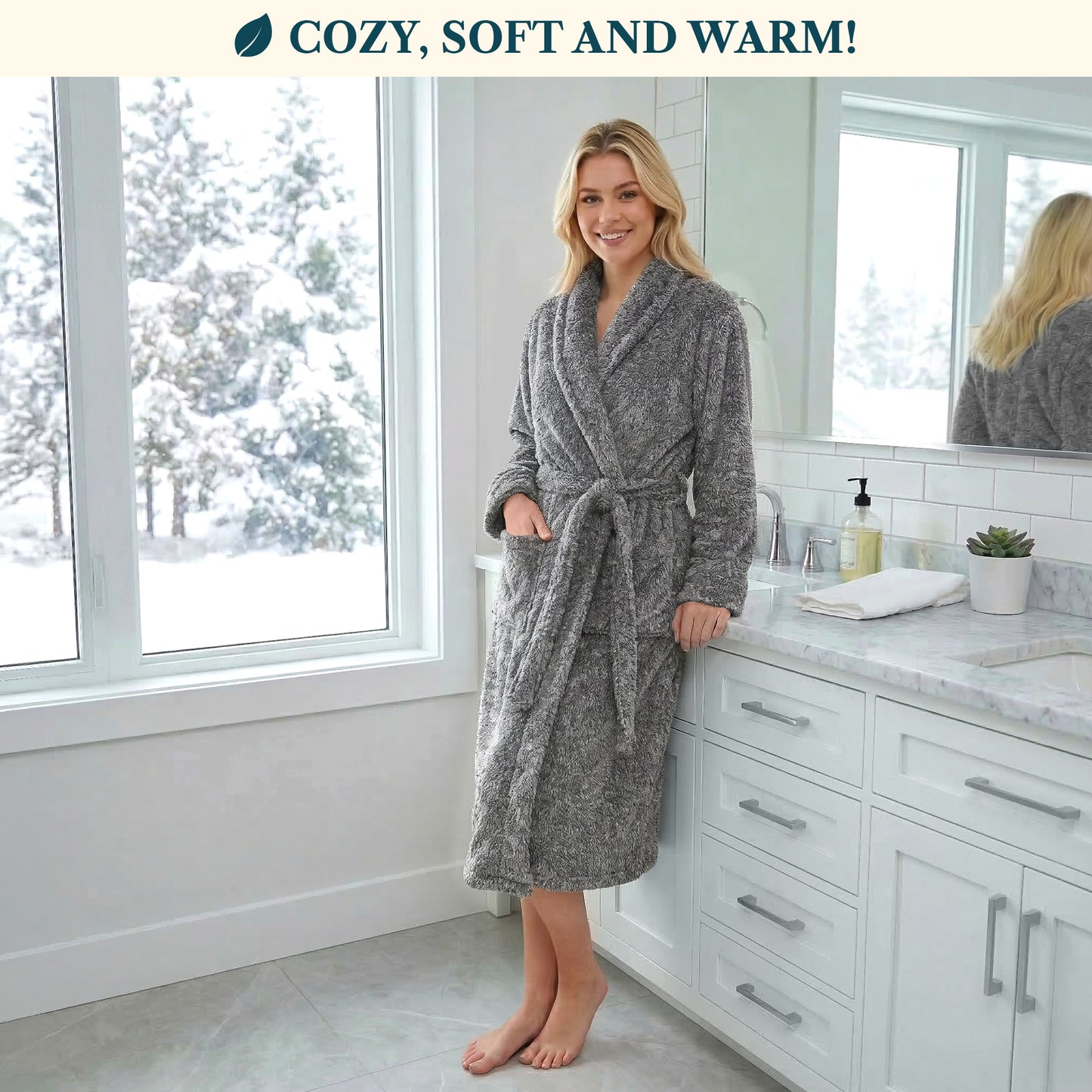 Women's Sherpa Fluffy Robe