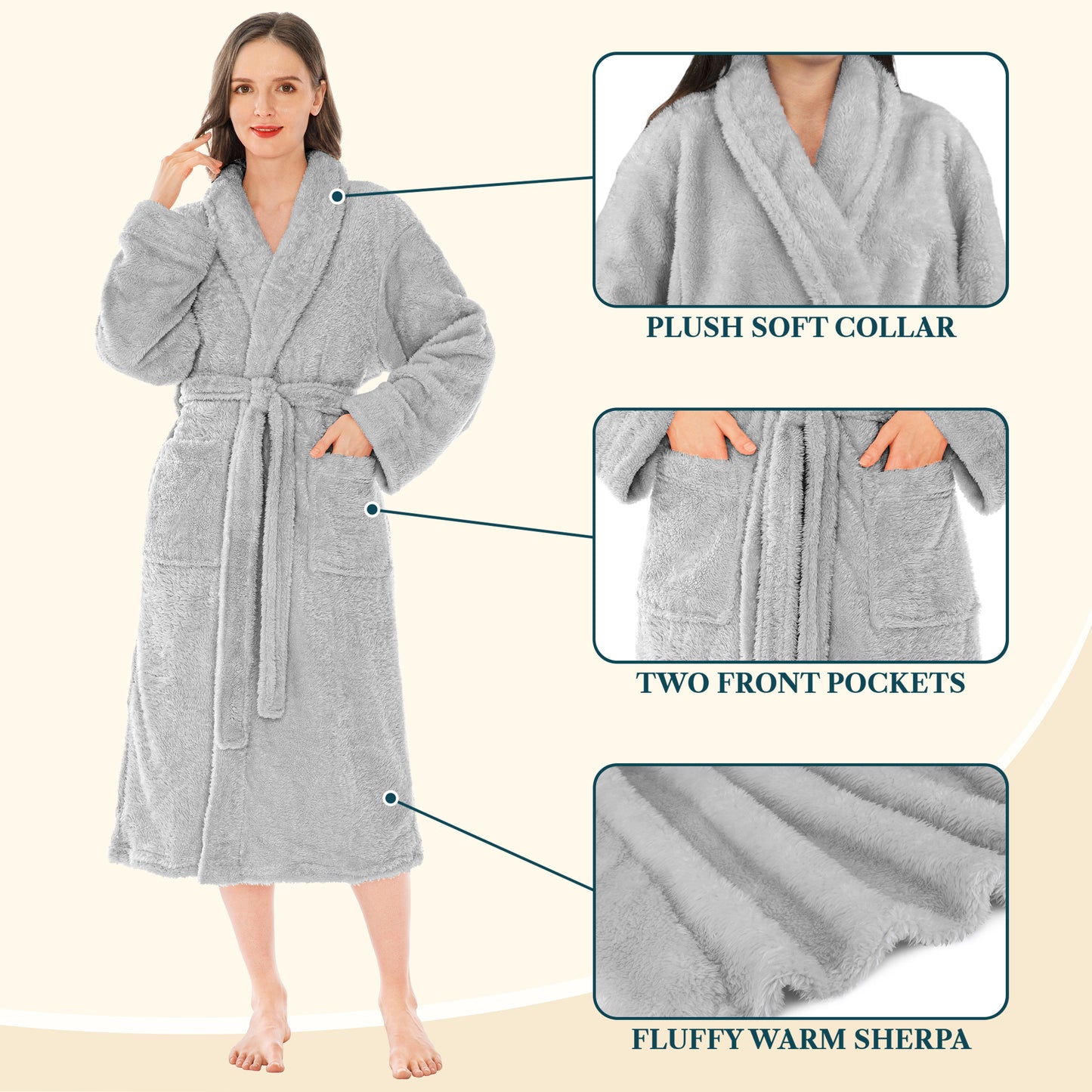 Women's Sherpa Fluffy Robe